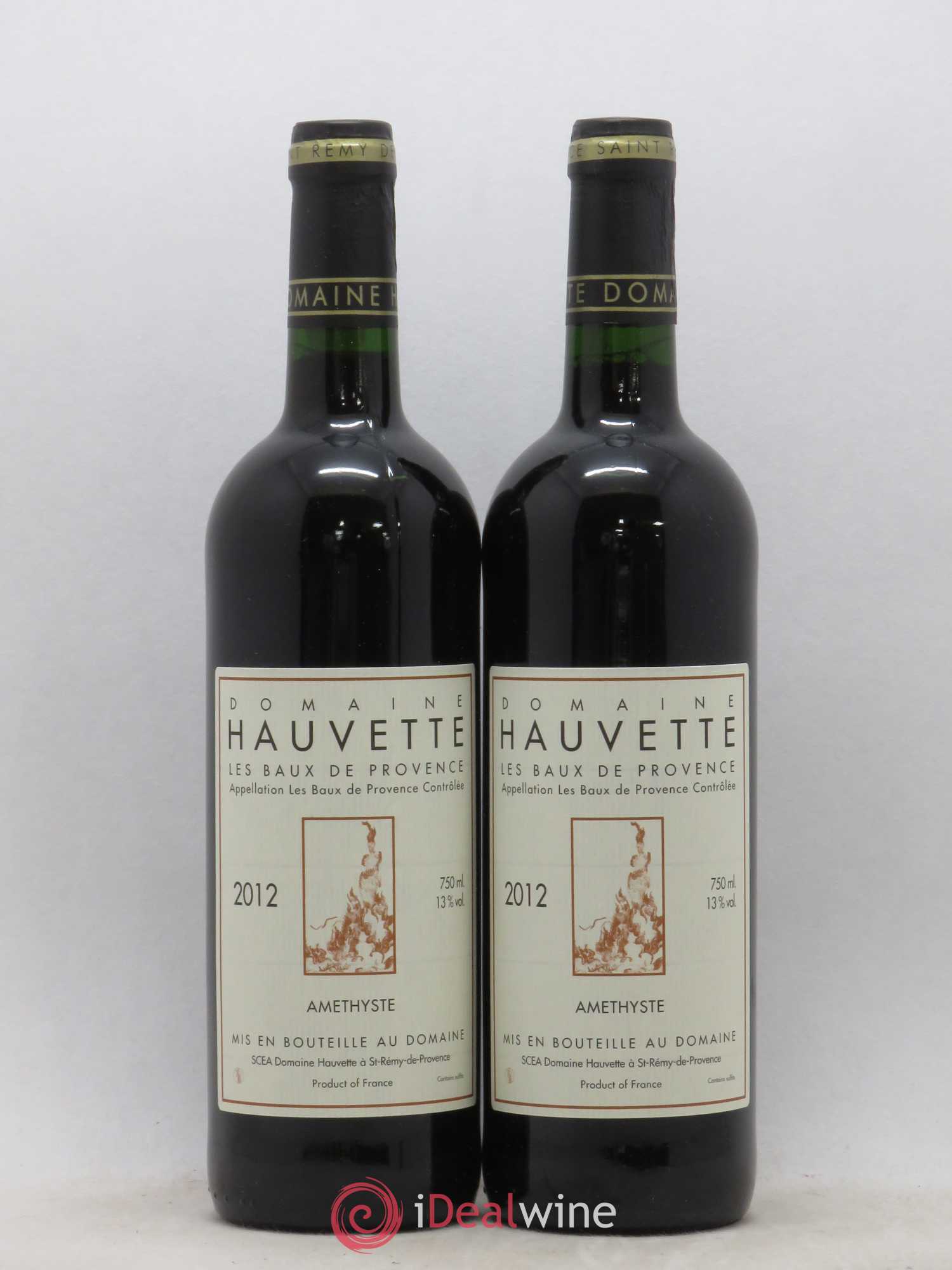 Alpilles Améthyste Hauvette (Domaine) Les Baux de Provence 2012 - Lot de 2 bouteilles - 0