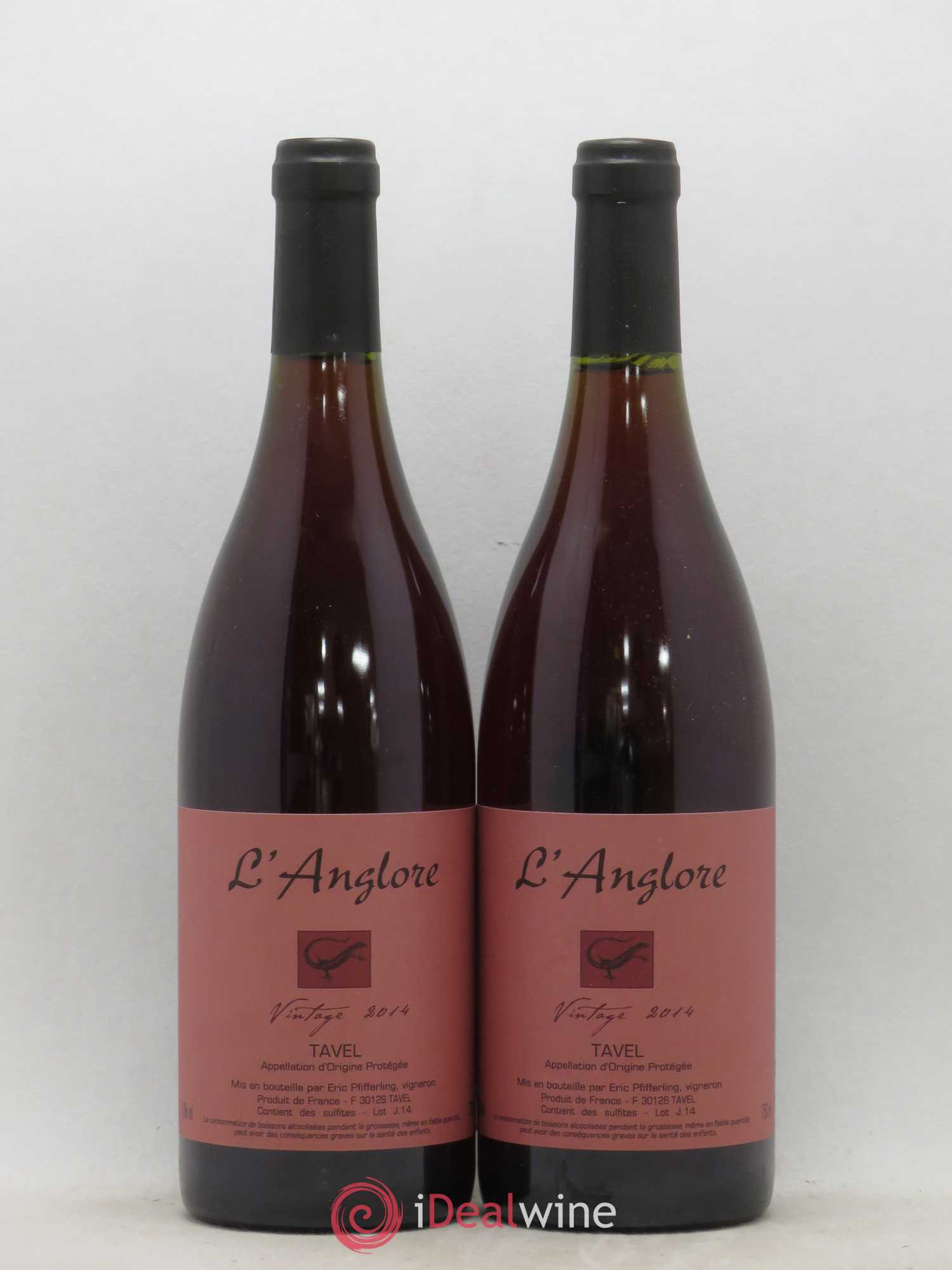Tavel Vintage L'Anglore 2014 - Lot de 2 bouteilles - 0