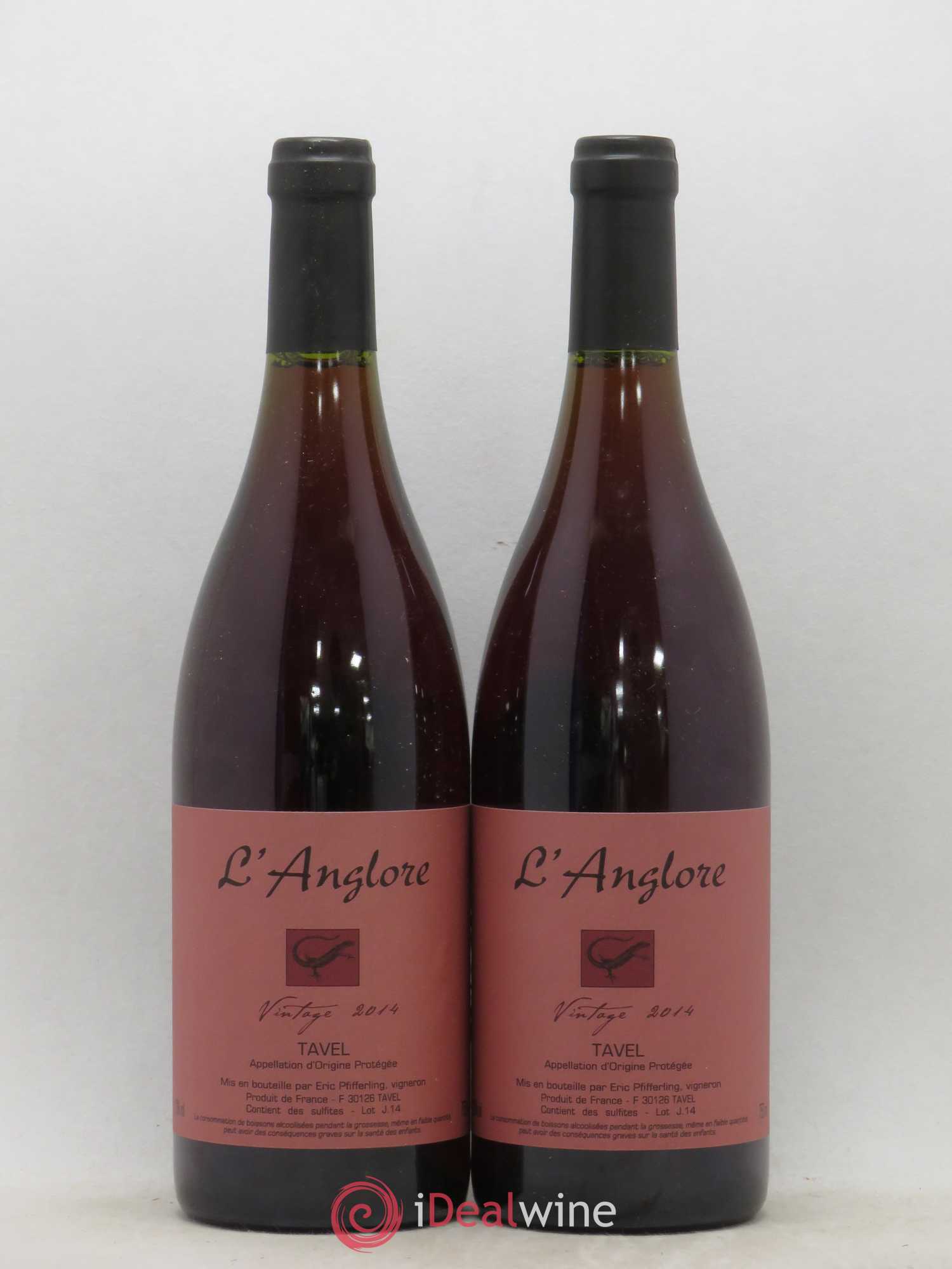 Tavel Vintage L'Anglore 2014 - Lot de 2 bouteilles - 0