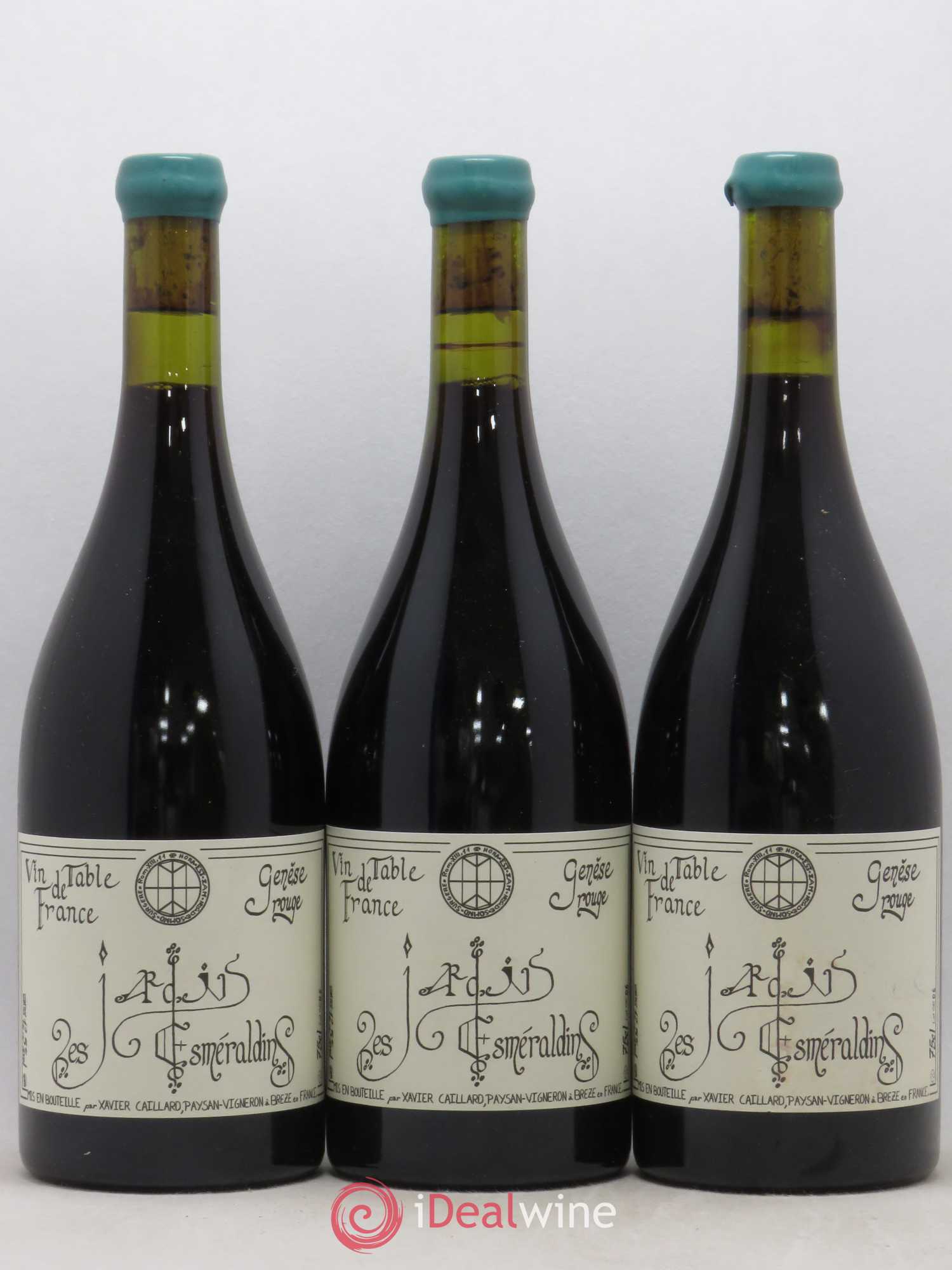 Vin de France Génèse Xavier Caillard - Les Jardins Esmeraldins 2006 - Lot de 3 bouteilles - 0