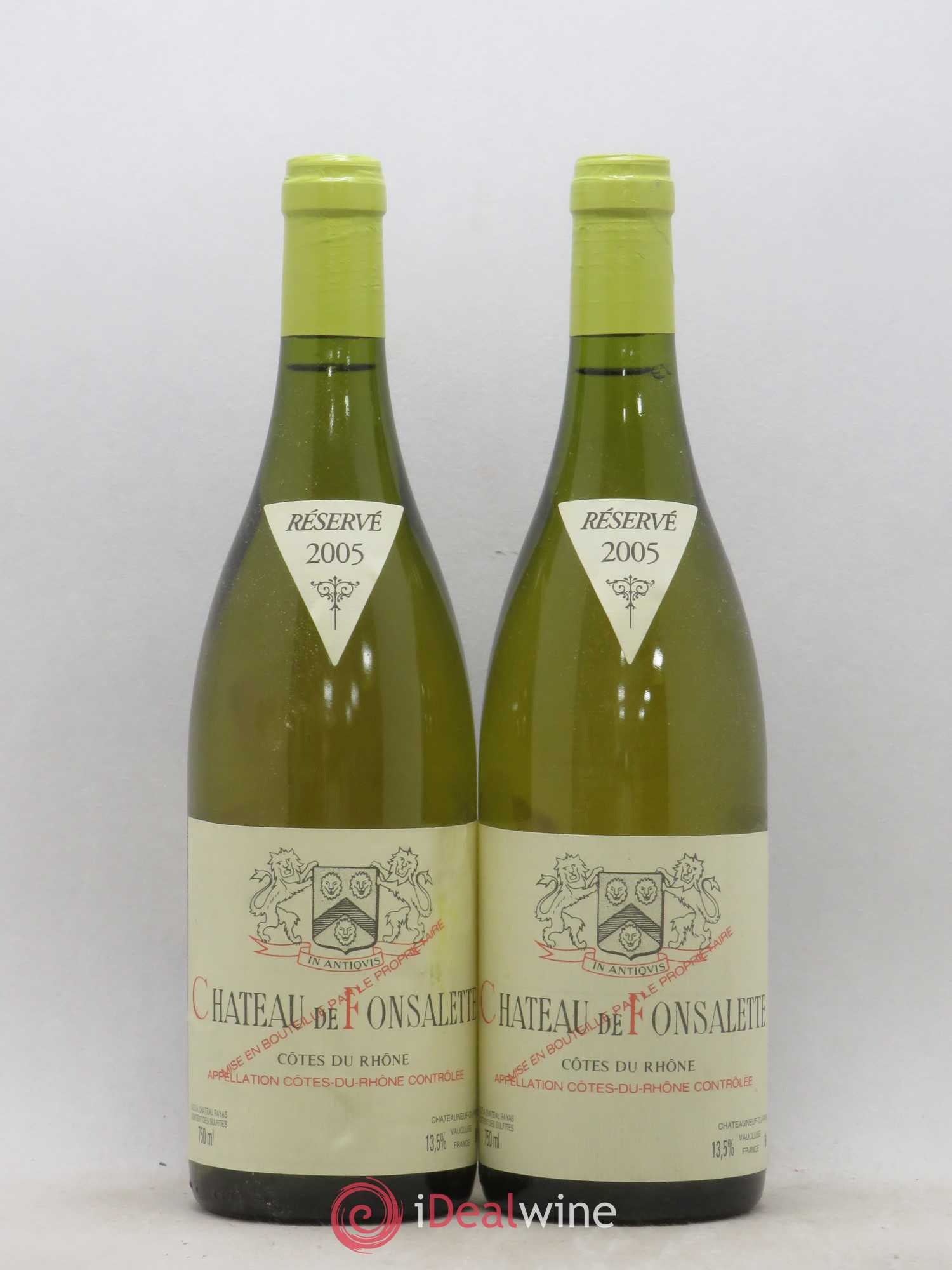 Côtes-du-Rhône Château de Fonsalette Emmanuel Reynaud 2005 - Lot de 2 bouteilles - 0