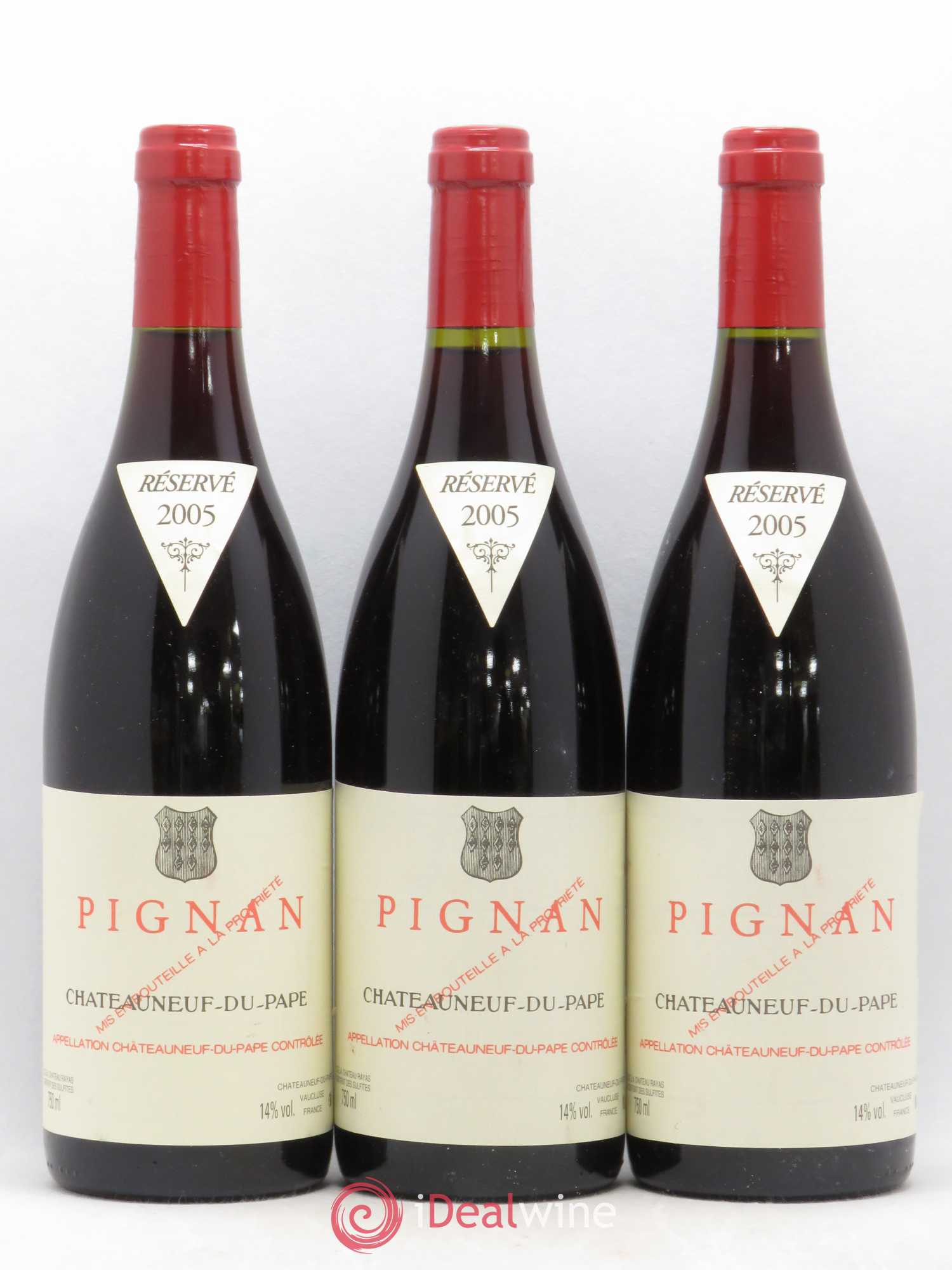 Châteauneuf-du-Pape Pignan Emmanuel Reynaud 2005 - Lot de 3 bouteilles - 0
