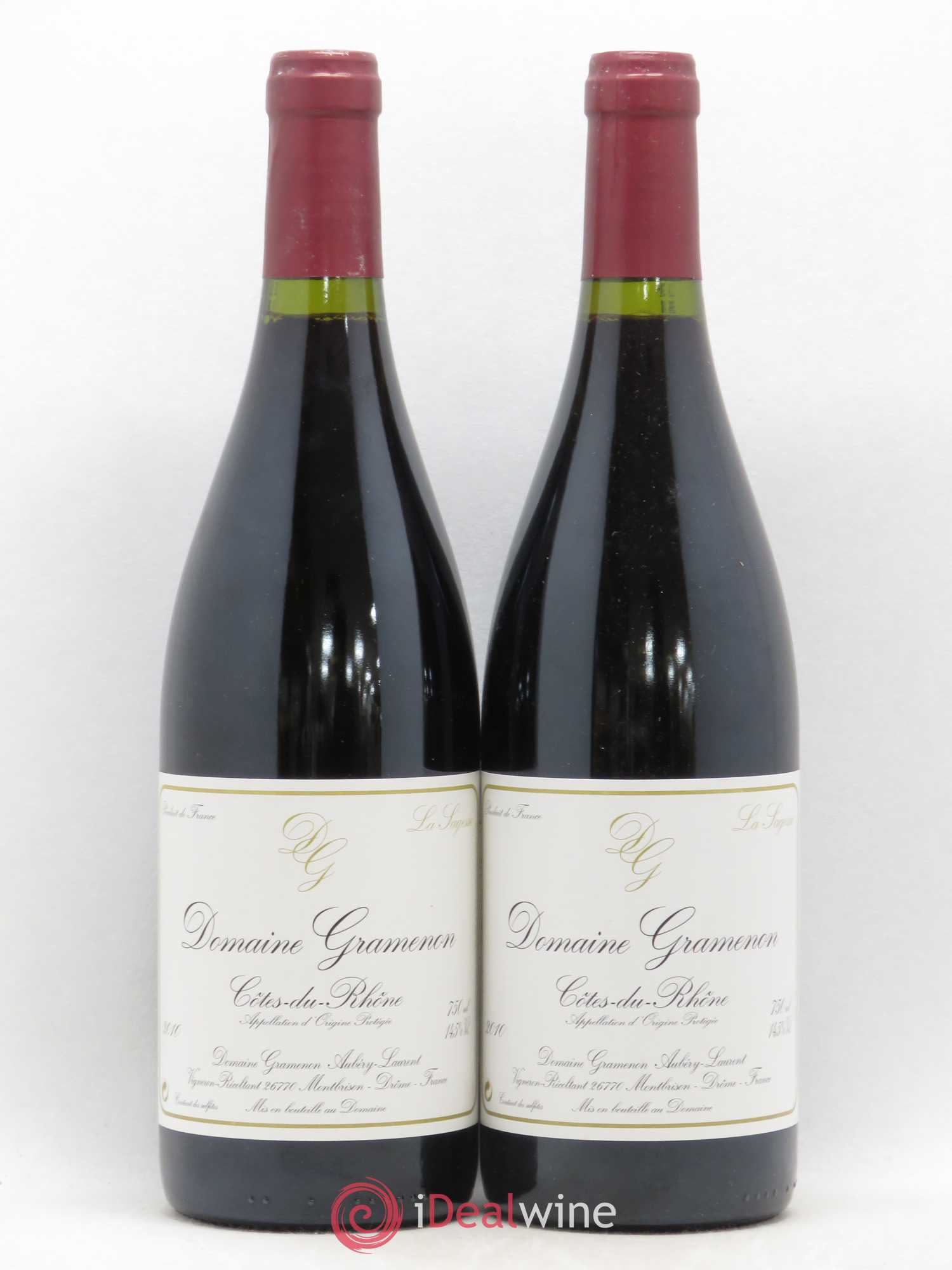 Côtes-du-Rhône La Sagesse Gramenon (Domaine) 2010 - Lot de 2 bouteilles - 0