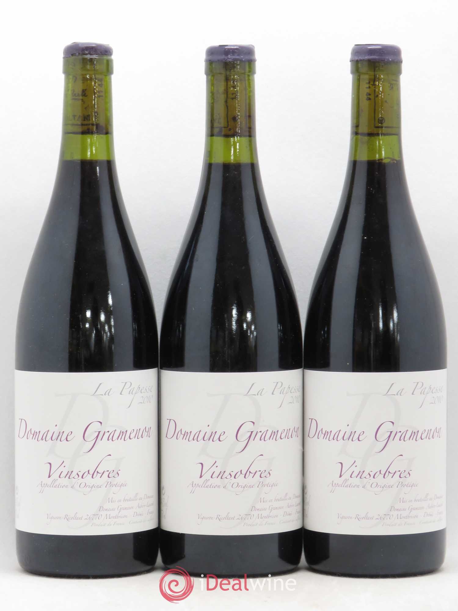 Vinsobres La Papesse Gramenon (Domaine) 2010 - Lot de 3 bouteilles - 0