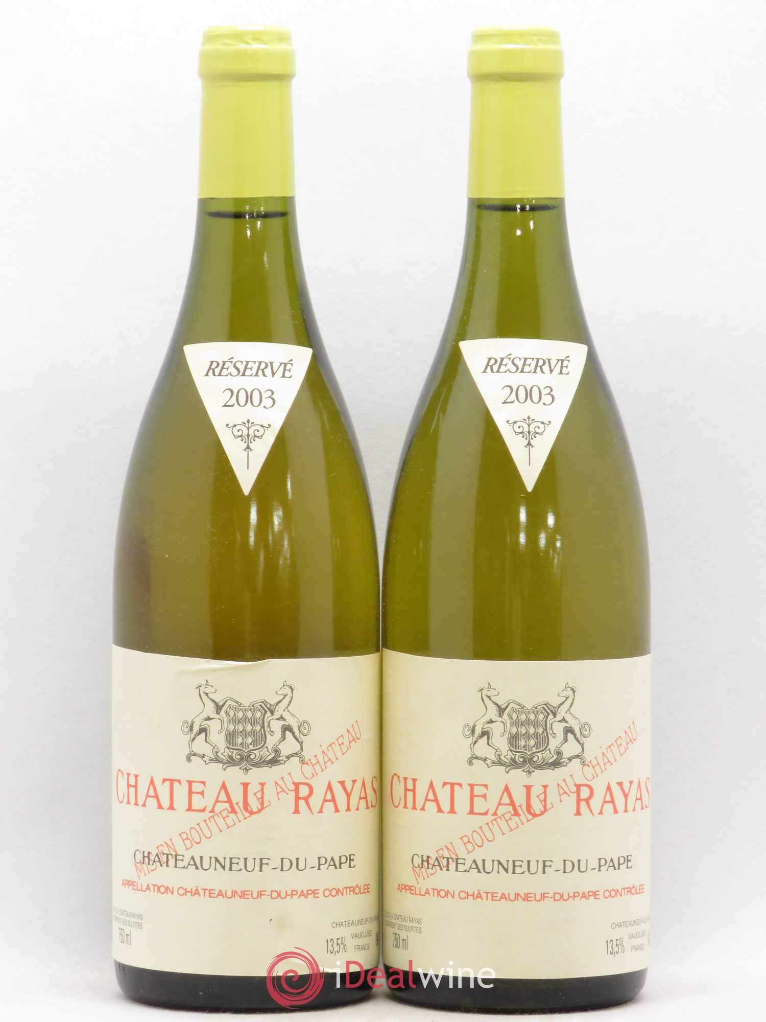 Châteauneuf-du-Pape Château Rayas Emmanuel Reynaud 2003 - Lot de 2 bouteilles - 0