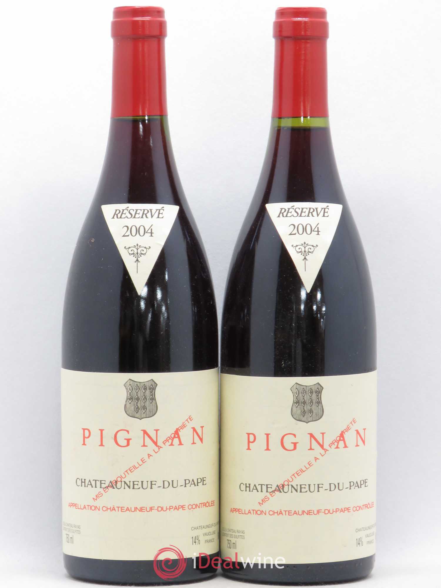 Châteauneuf-du-Pape Pignan Emmanuel Reynaud 2004 - Lot de 2 bouteilles - 0