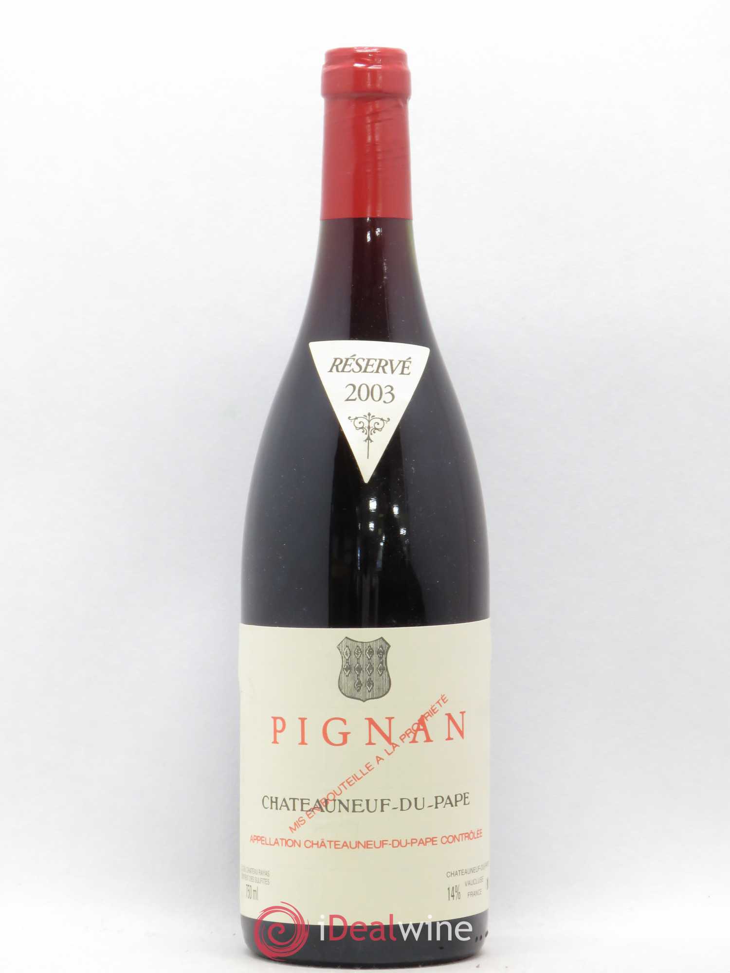 Châteauneuf-du-Pape Pignan Emmanuel Reynaud 2003 - Lot de 1 bouteille - 0