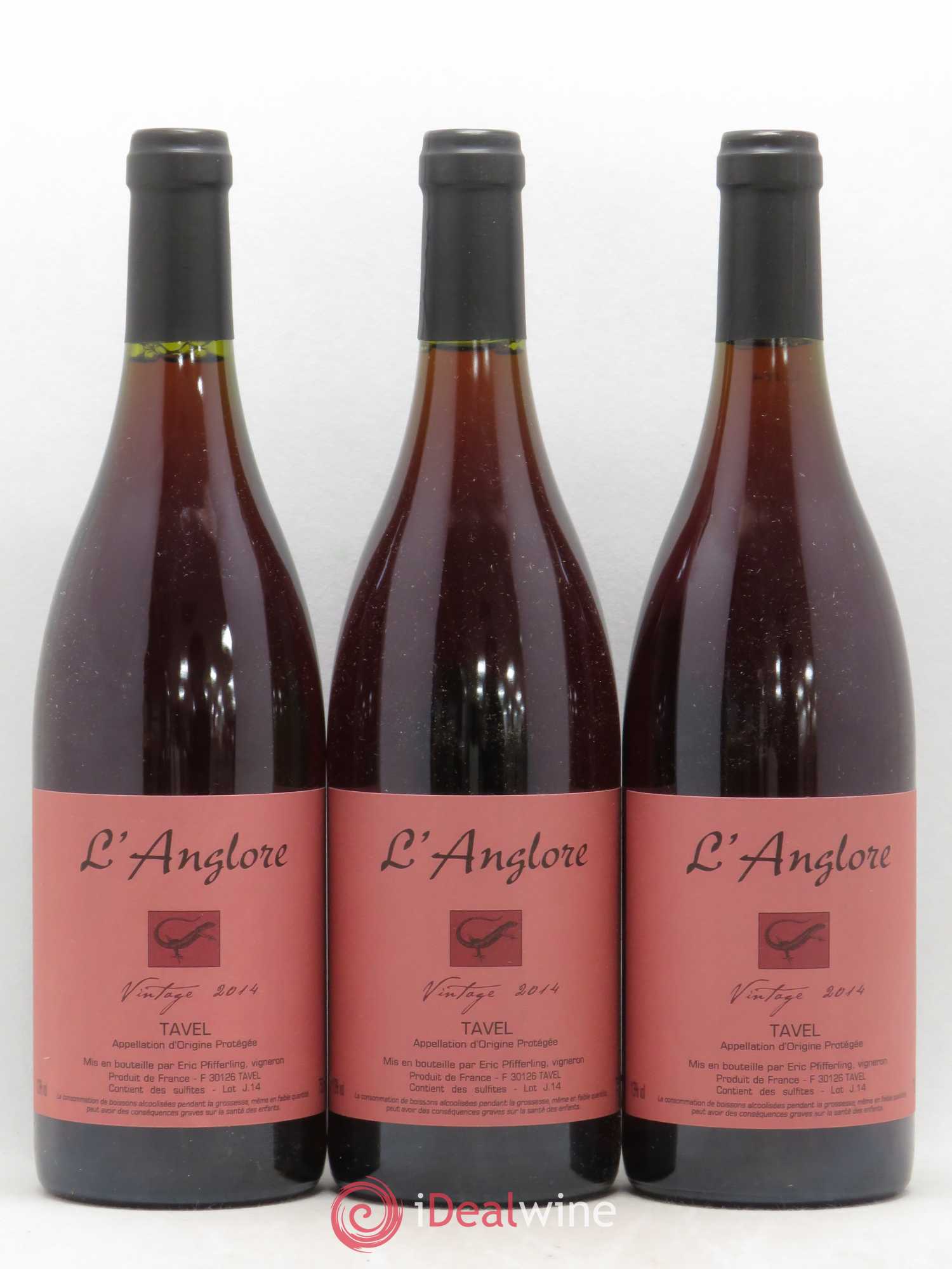 Tavel Vintage L'Anglore 2014 - Lot de 3 bouteilles - 0