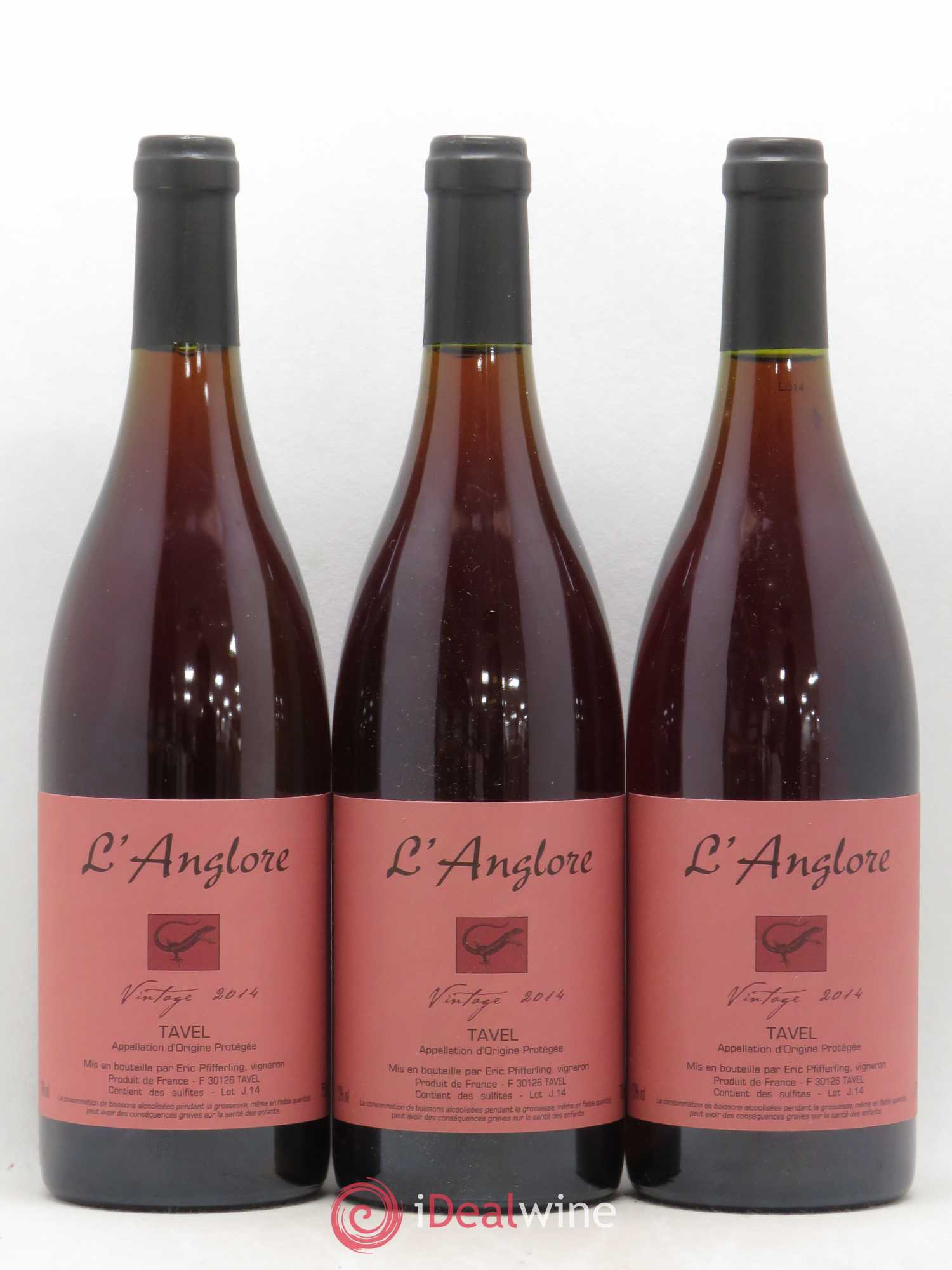 Tavel Vintage L'Anglore 2014 - Lot de 3 bouteilles - 0