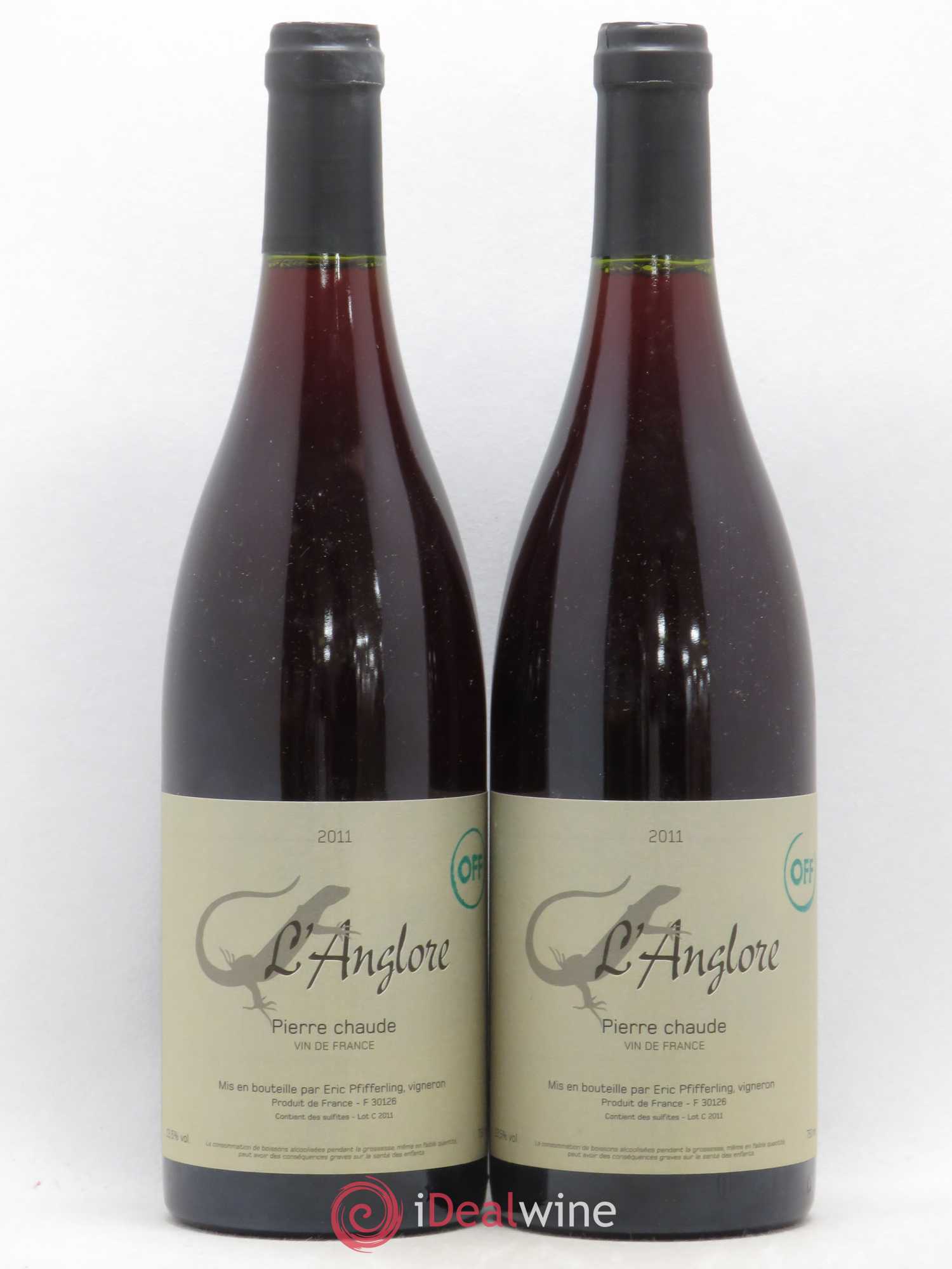 Vin de France Pierre Chaude Cuvée Off L'Anglore 2011 - Lot de 2 bouteilles - 0