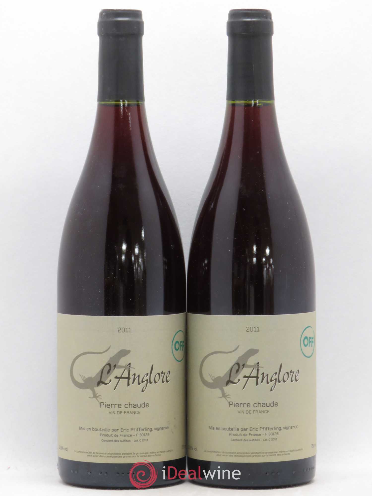 Vin de France Pierre Chaude Cuvée Off L'Anglore 2011 - Lot de 2 bouteilles - 0