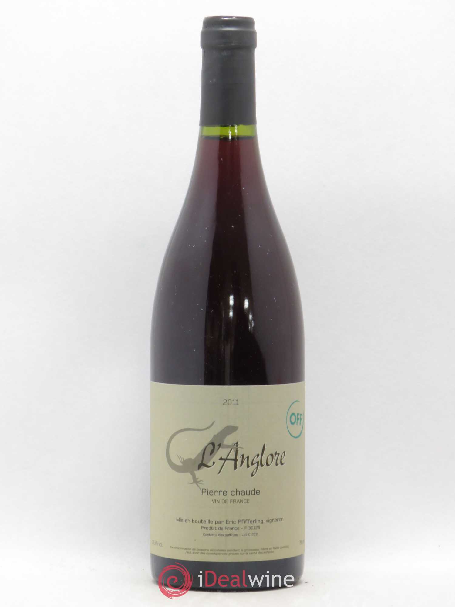 Vin de France Pierre Chaude Cuvée Off L'Anglore 2011 - Lot de 1 bouteille - 0