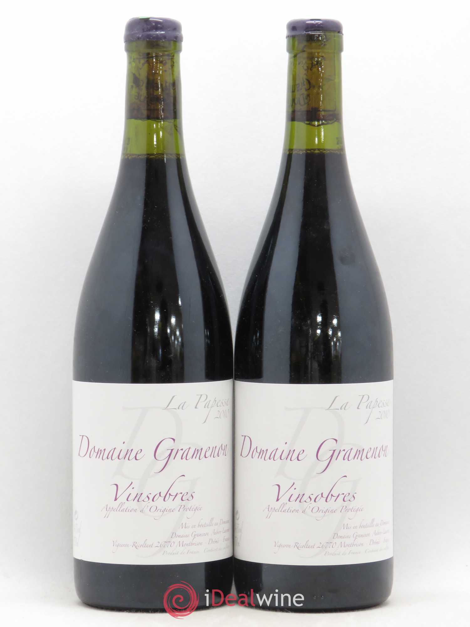Vinsobres La Papesse Gramenon (Domaine) 2010 - Lot de 2 bouteilles - 0