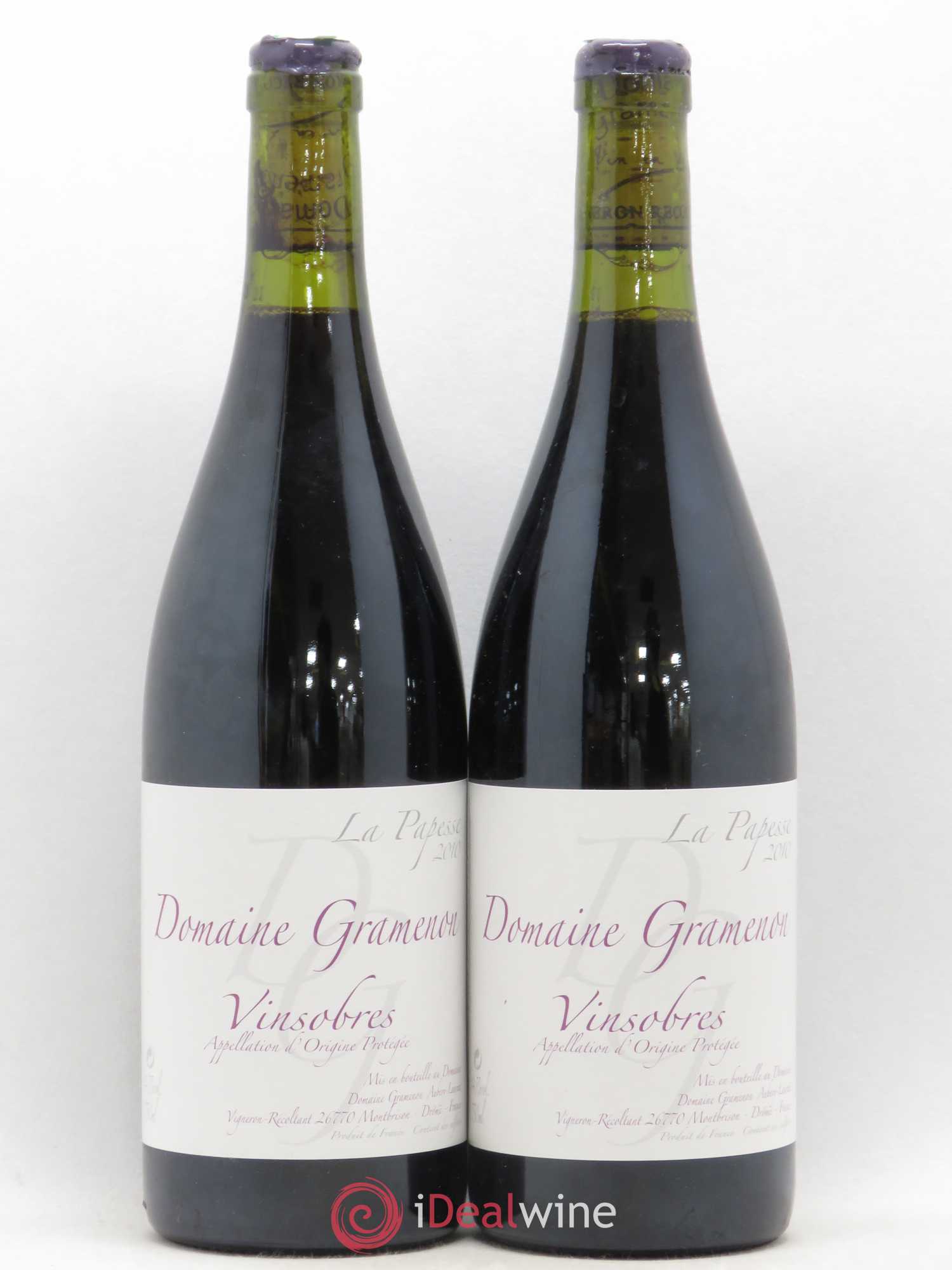 Vinsobres La Papesse Gramenon (Domaine) 2010 - Lot de 2 bouteilles - 0