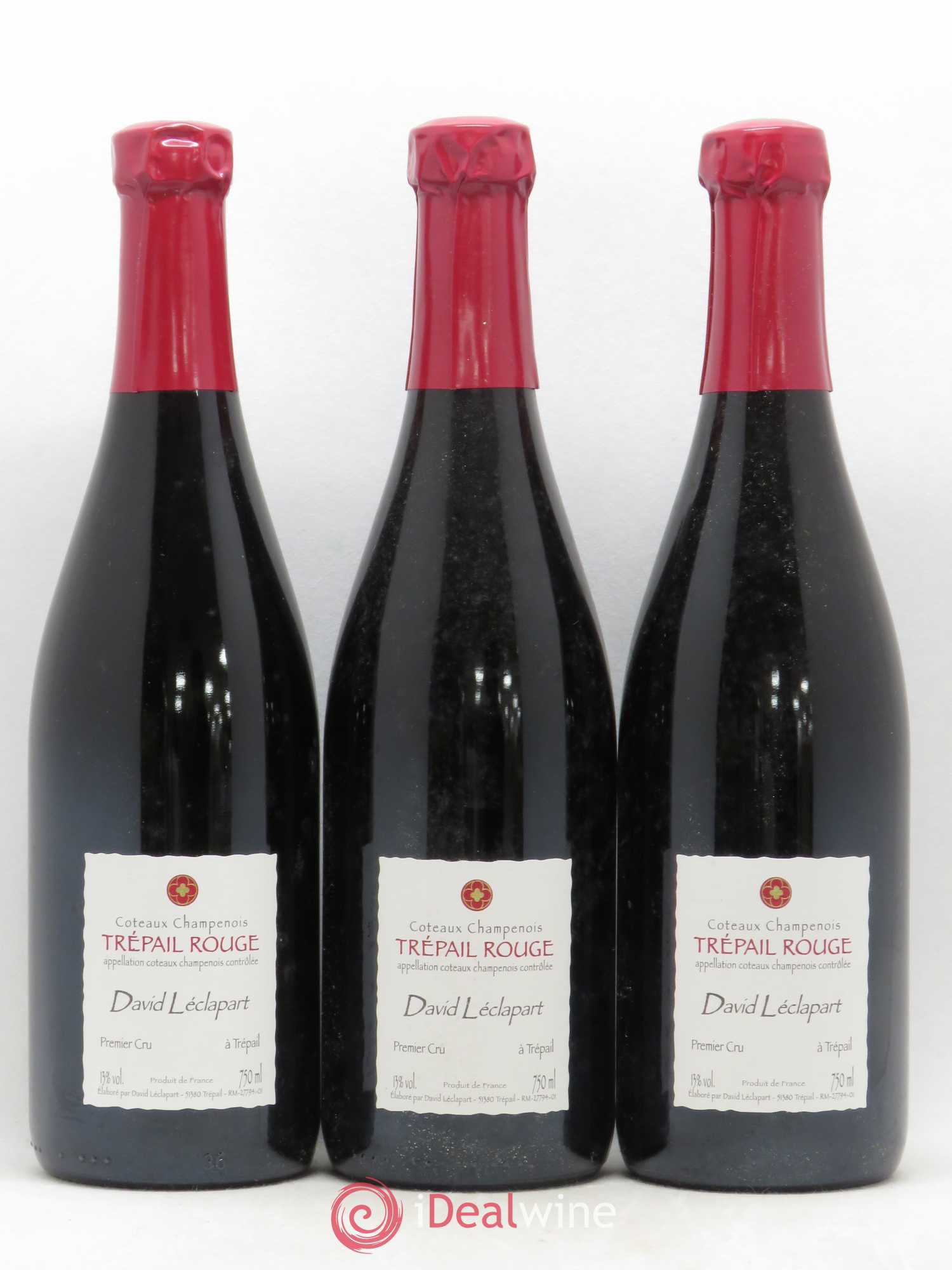 Coteaux Champenois 1er Cru Trepail Rouge David Leclapart 2007 - Lot de 3 bouteilles - 0