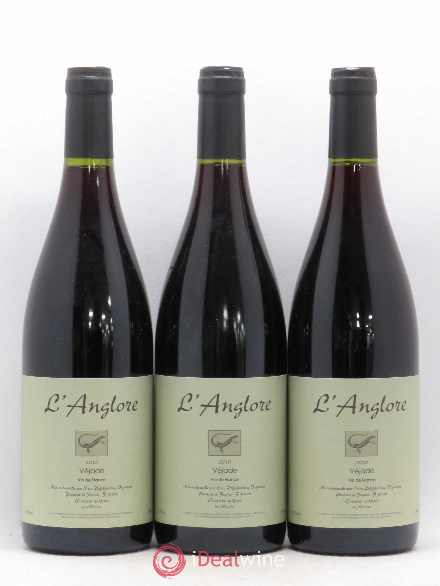 Vin de France Véjade L'Anglore 2010 - Lot de 3 bouteilles - 0