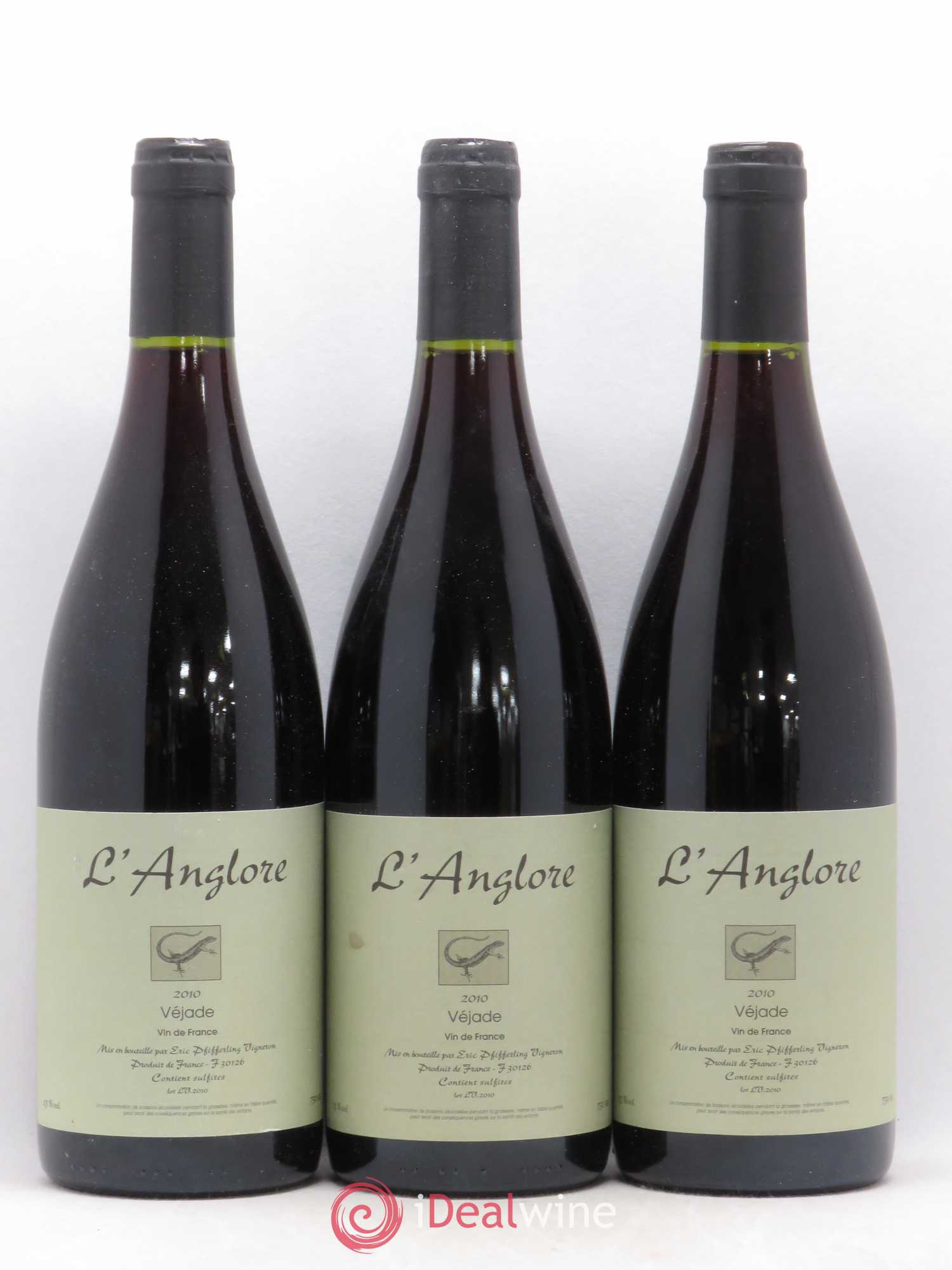 Vin de France Véjade L'Anglore 2010 - Lot de 3 bouteilles - 0