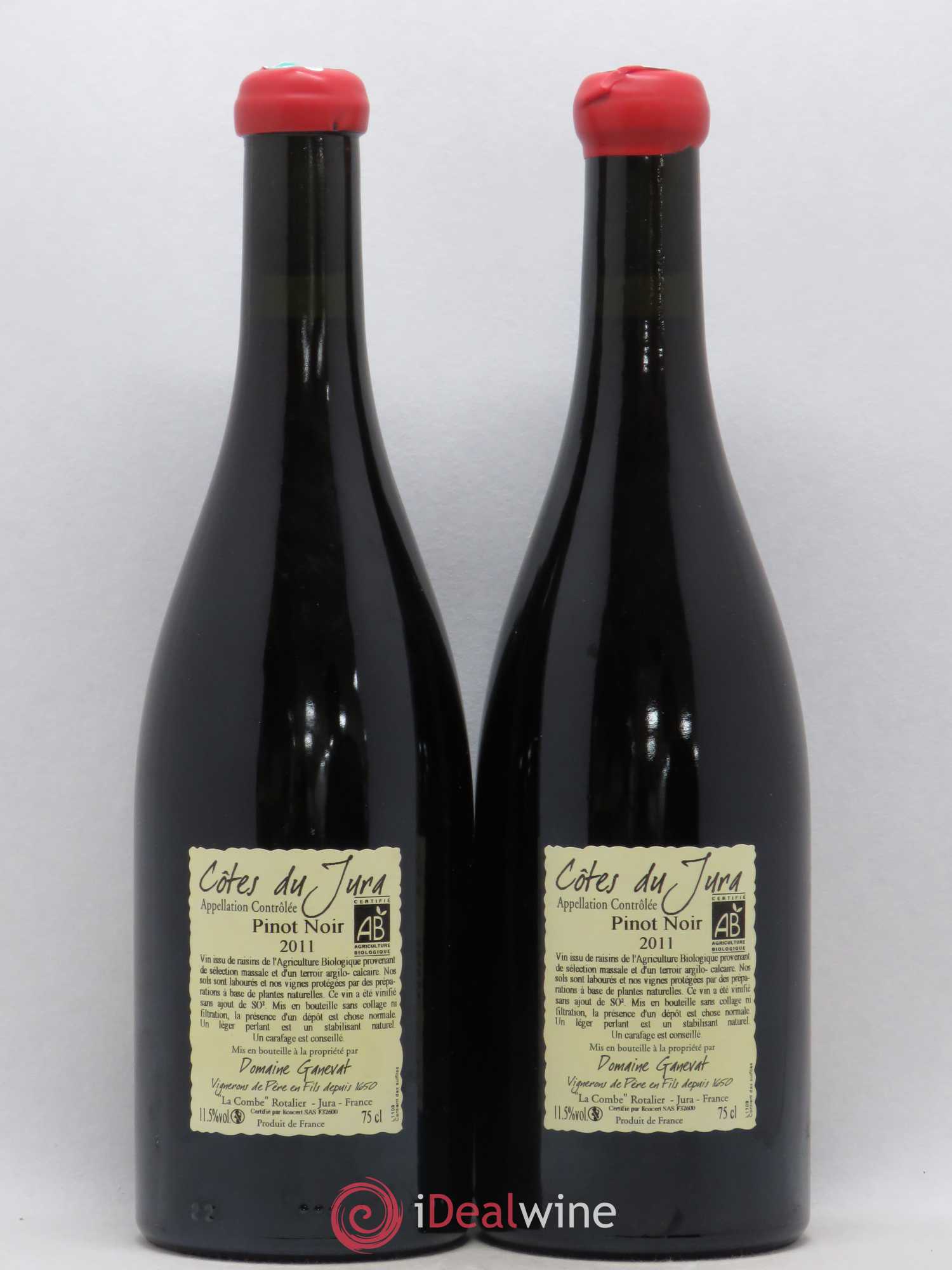 Côtes du Jura Cuvée Julien Jean-François Ganevat (Domaine) 2011 - Lot de 2 bouteilles - 1