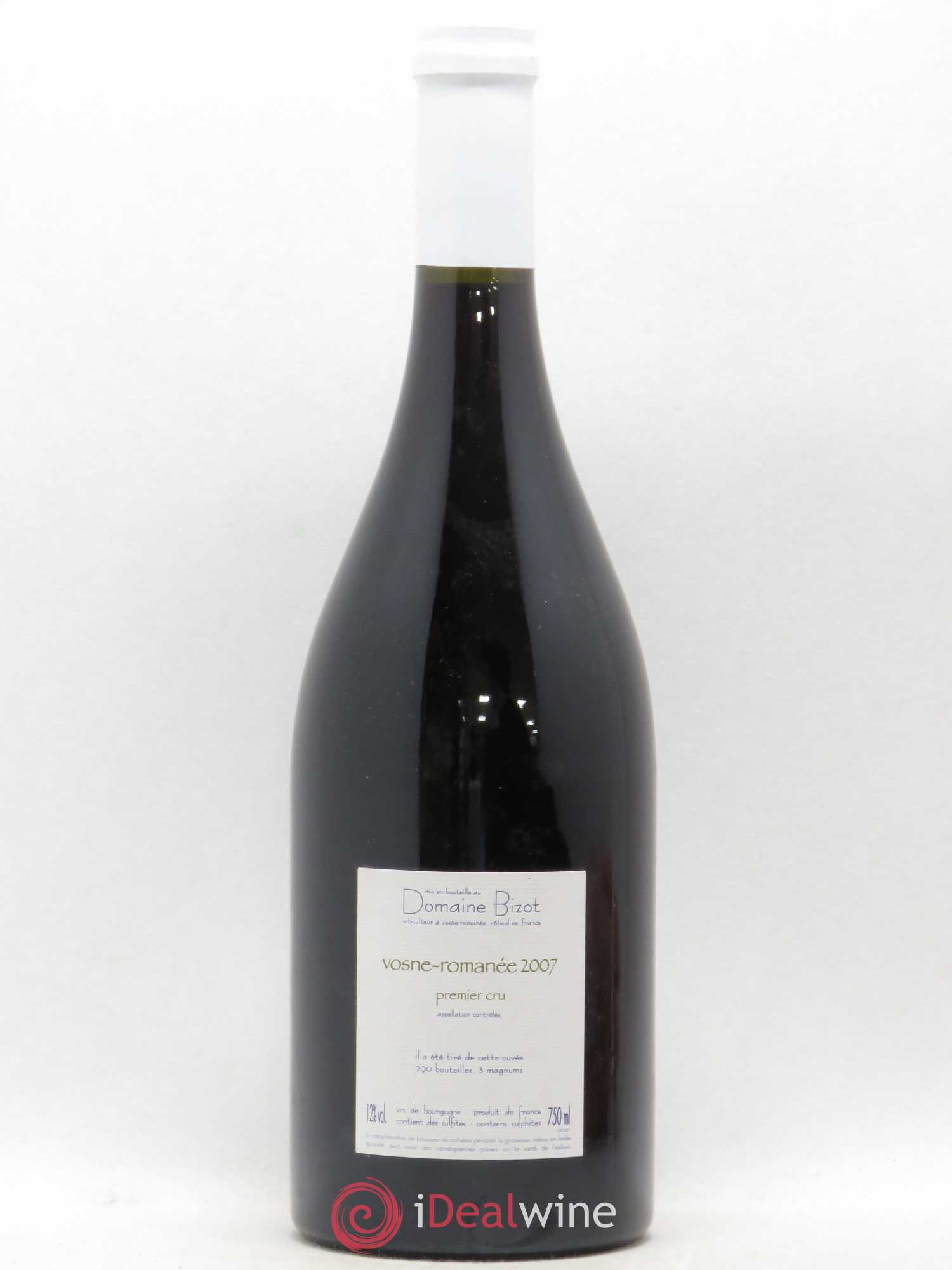Vosne-Romanée 1er Cru Bizot (Domaine) 2007 - Lot de 1 bouteille - 1