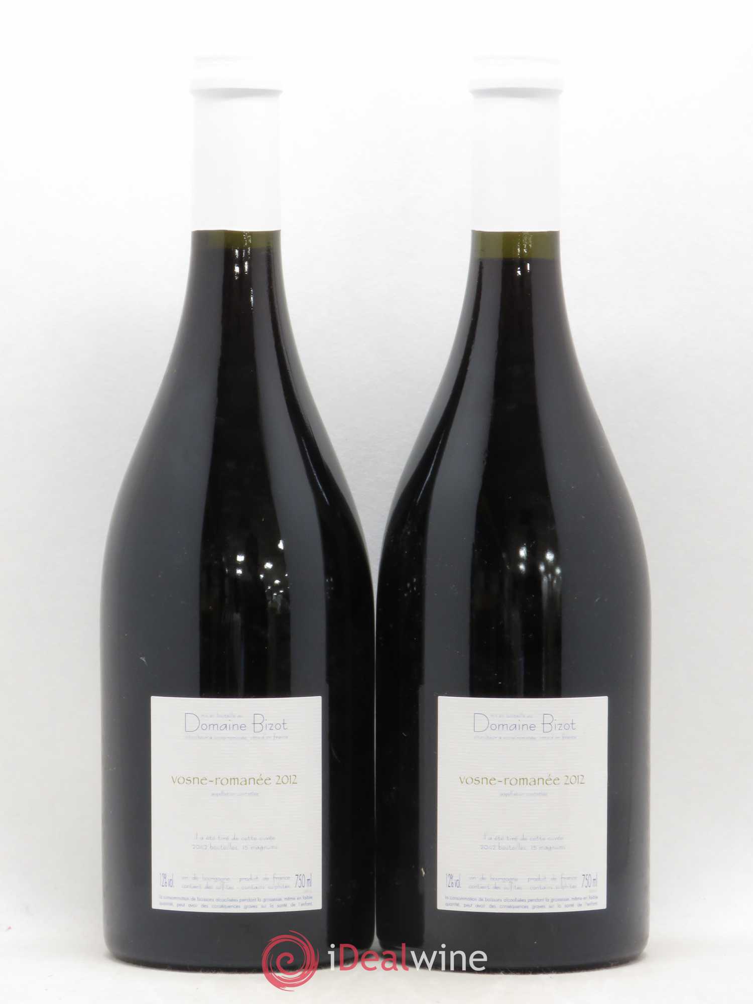 Vosne-Romanée Bizot (Domaine) 2012 - Lot de 2 bouteilles - 1