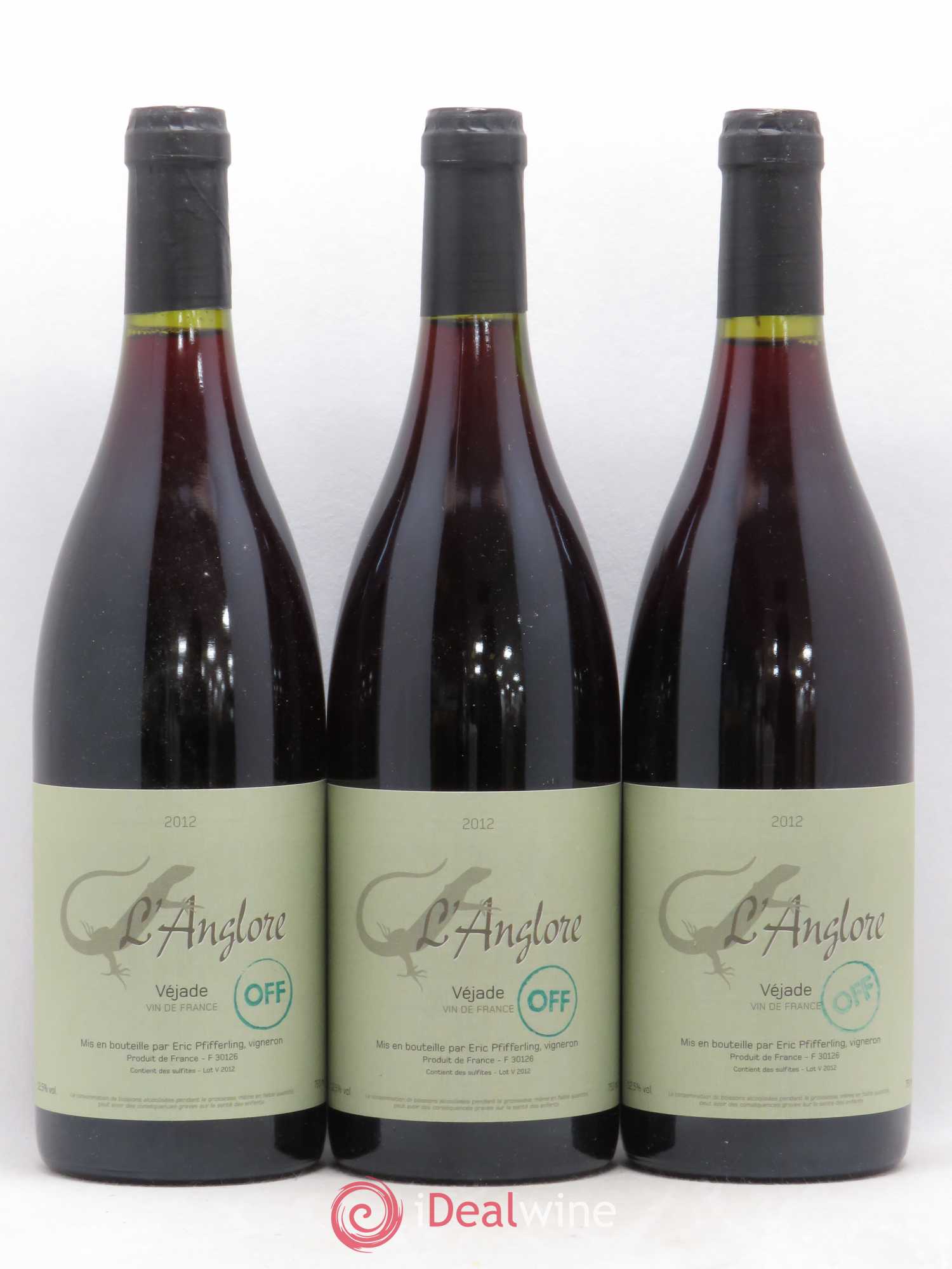 Vin de France Véjade Cuvée Off L'Anglore 2012 - Lot de 6 bouteilles - 1