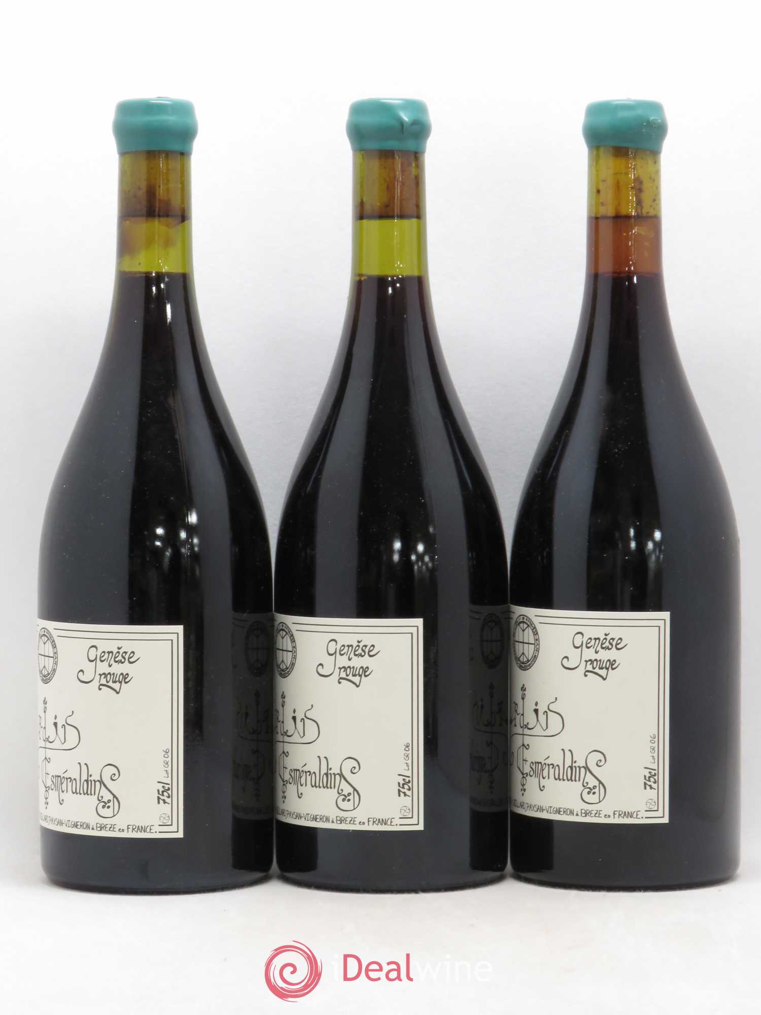 Vin de France Génèse Xavier Caillard - Les Jardins Esmeraldins 2006 - Lot de 3 bouteilles - 1