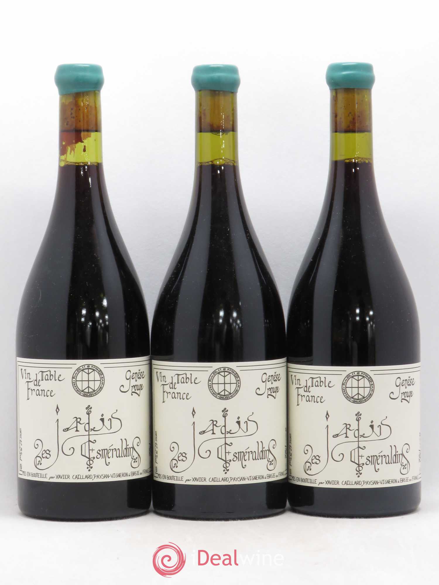 Vin de France Génèse Xavier Caillard - Les Jardins Esmeraldins 2006 - Lot de 3 bouteilles - 0