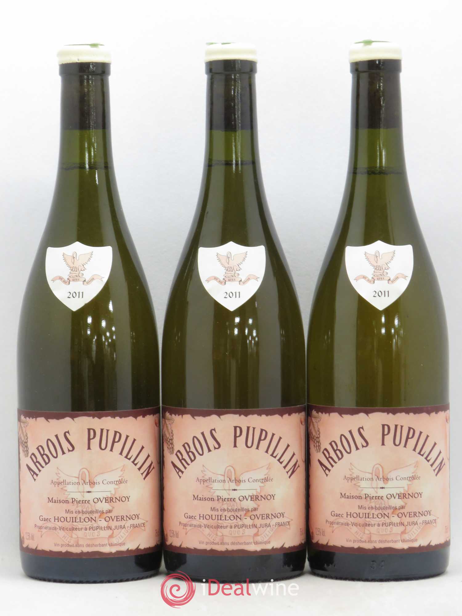 Arbois-Pupillin Chardonnay (cire blanche) Overnoy-Houillon (Domaine) 2ème tirage 2011 - Lot de 3 bouteilles - 0