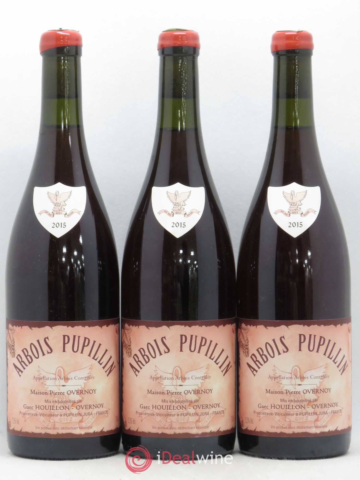 Arbois-Pupillin Poulsard (cire rouge) Overnoy-Houillon (Domaine) 2015 - Lot de 3 bouteilles - 0