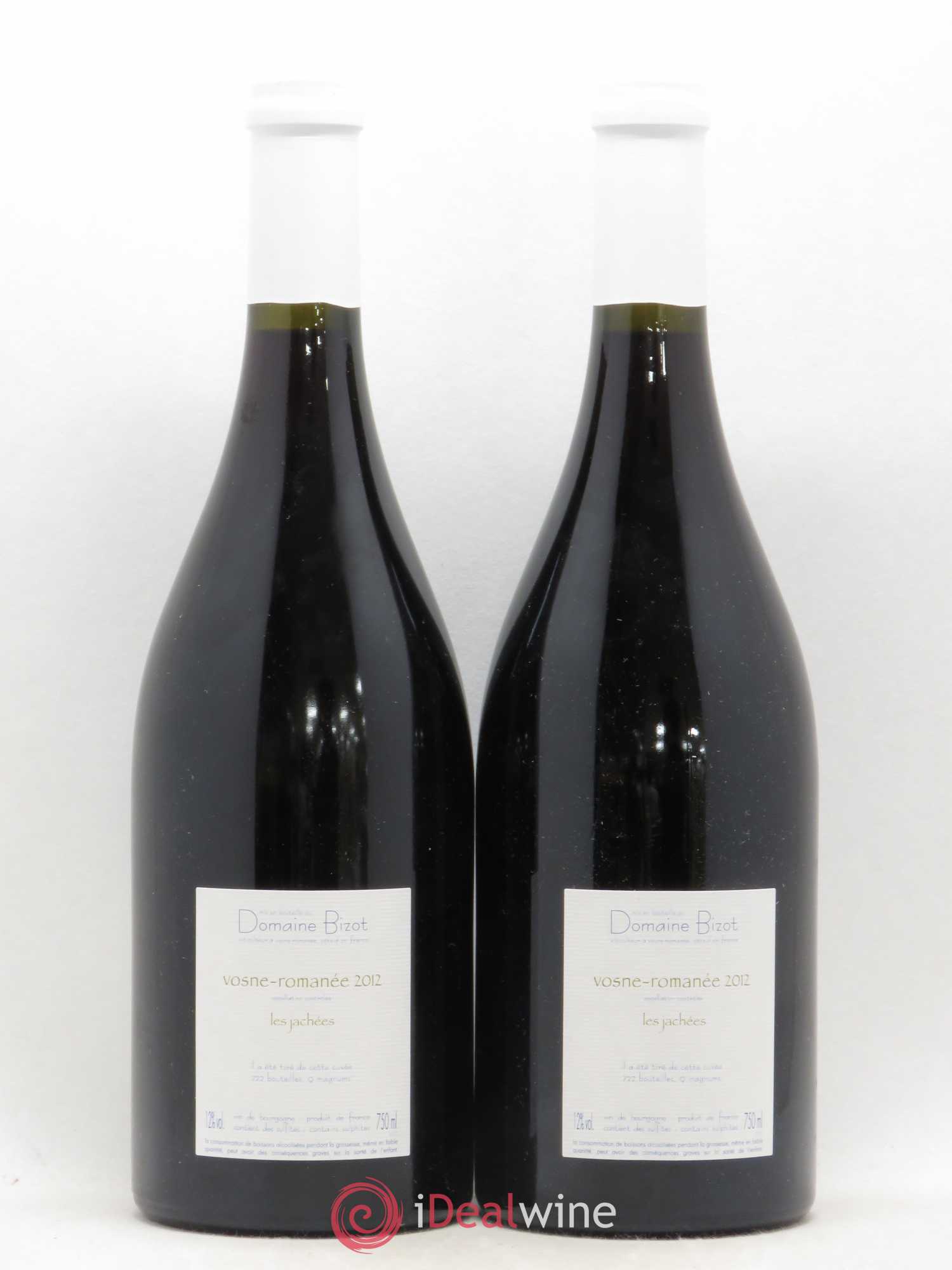 Vosne-Romanée Les Jachées Bizot (Domaine) 2012 - Lot de 2 bouteilles - 1