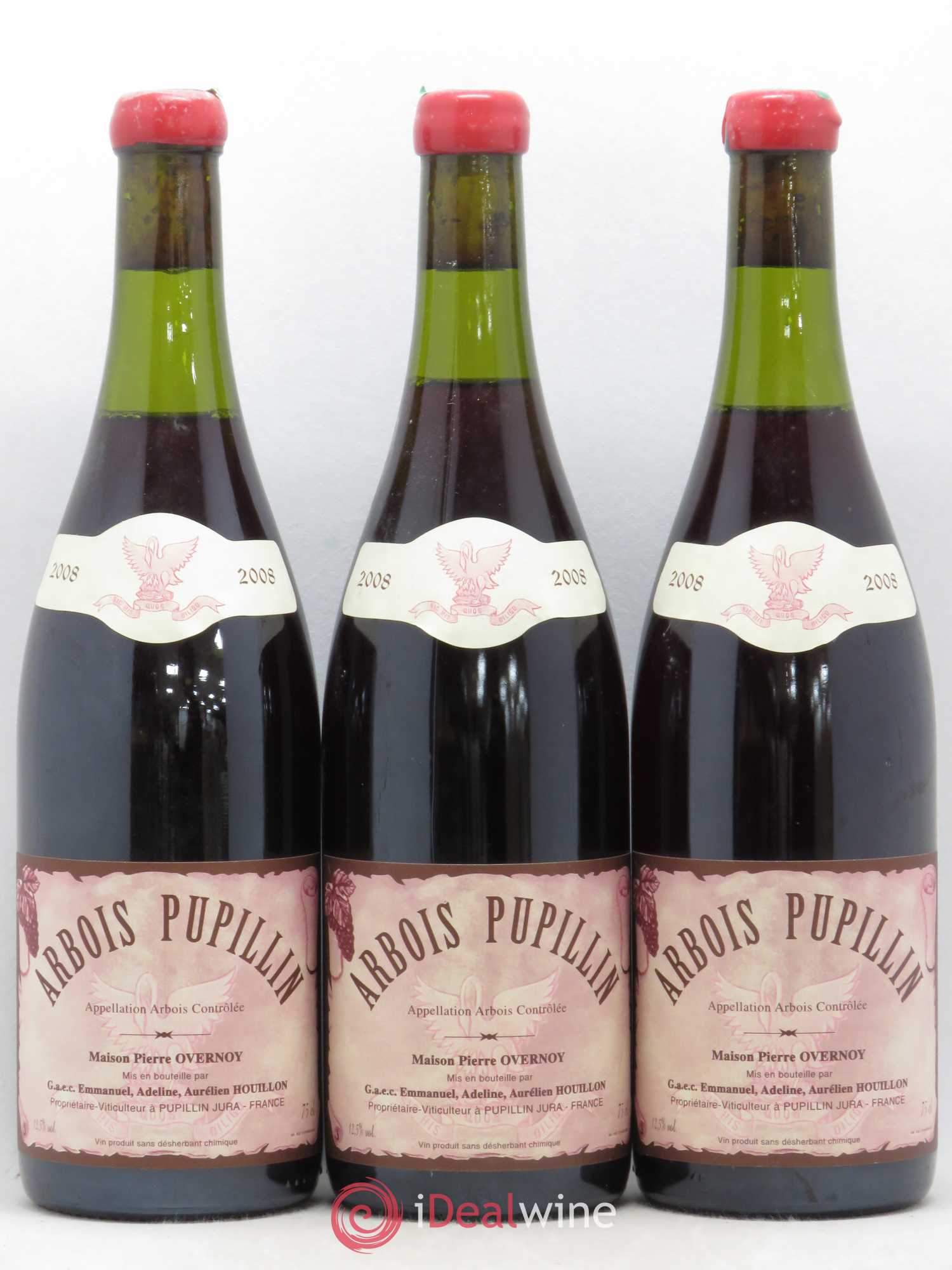 Arbois-Pupillin Poulsard (cire rouge) Overnoy-Houillon (Domaine) 2008 - Lot de 3 bouteilles - 0