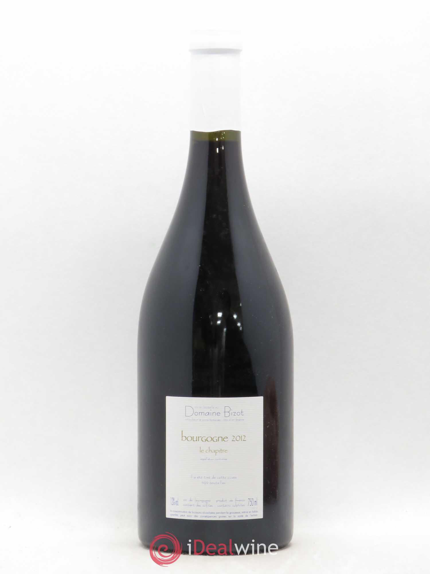 Bourgogne Le Chapitre Bizot (Domaine) 2012 - Lot de 1 bouteille - 1