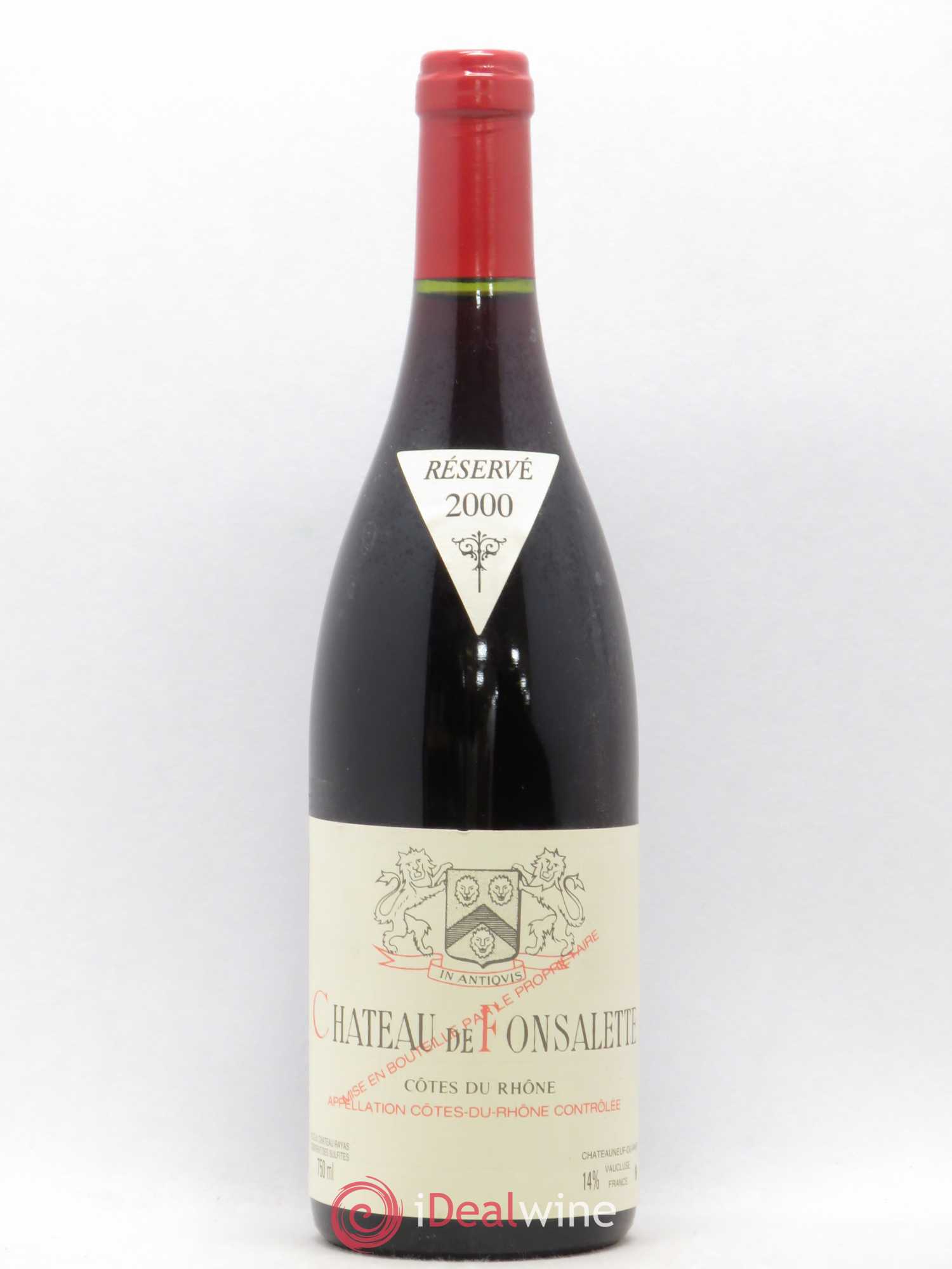 Côtes-du-Rhône Château de Fonsalette Emmanuel Reynaud 2000 - Lot de 1 bouteille - 0
