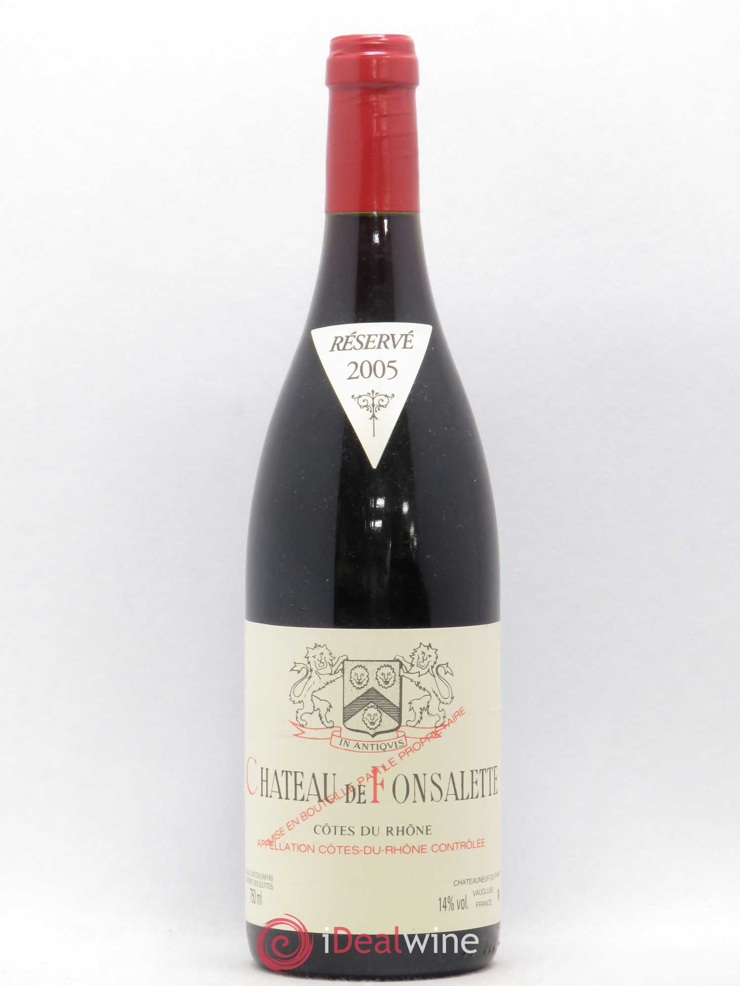 Côtes-du-Rhône Château de Fonsalette Emmanuel Reynaud 2005 - Lot de 1 bouteille - 0
