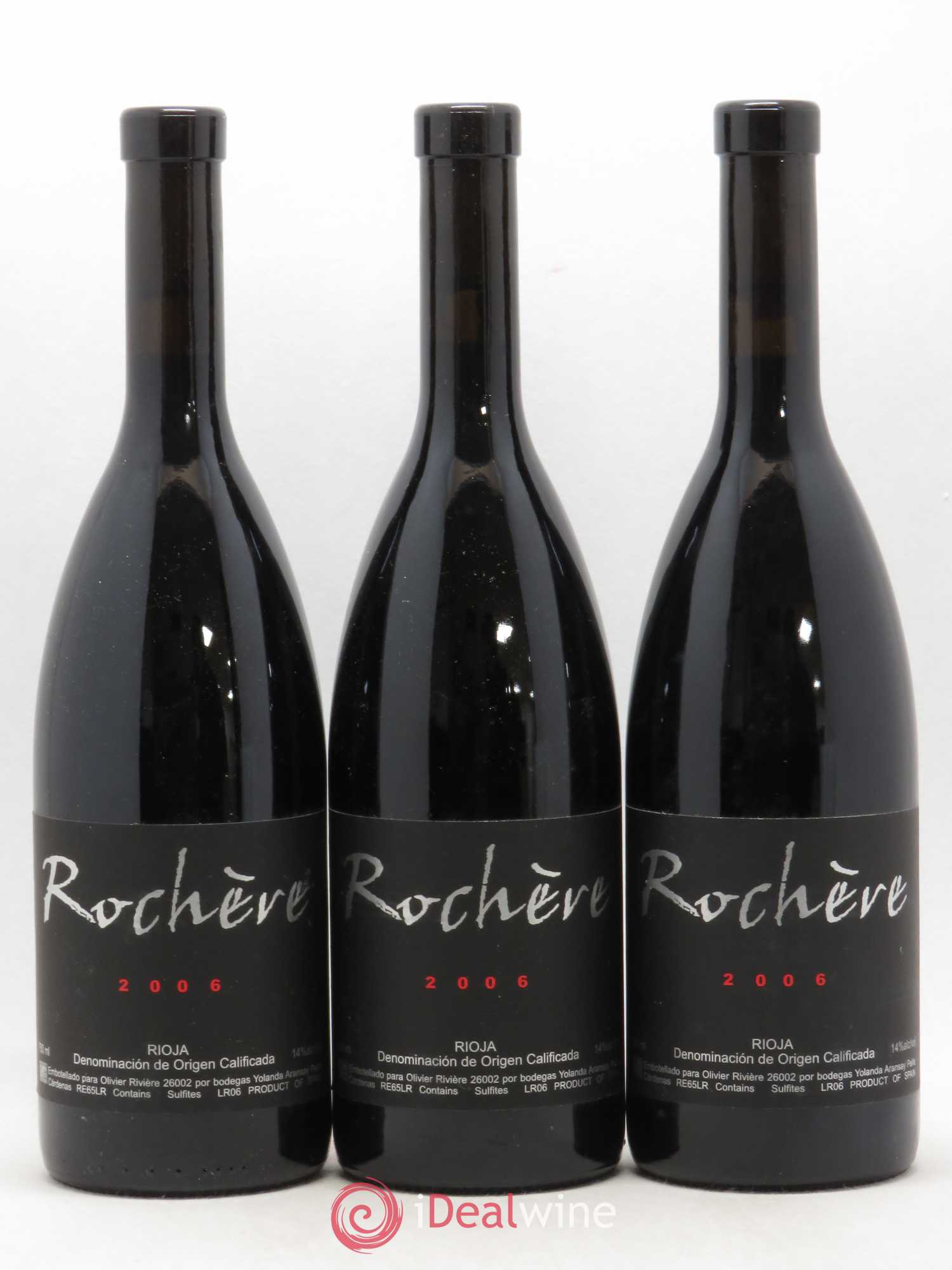 Rioja DOCA Cuvée Rochere Olivier Riviere 2006 - Lotto di 3 bottiglie - 0