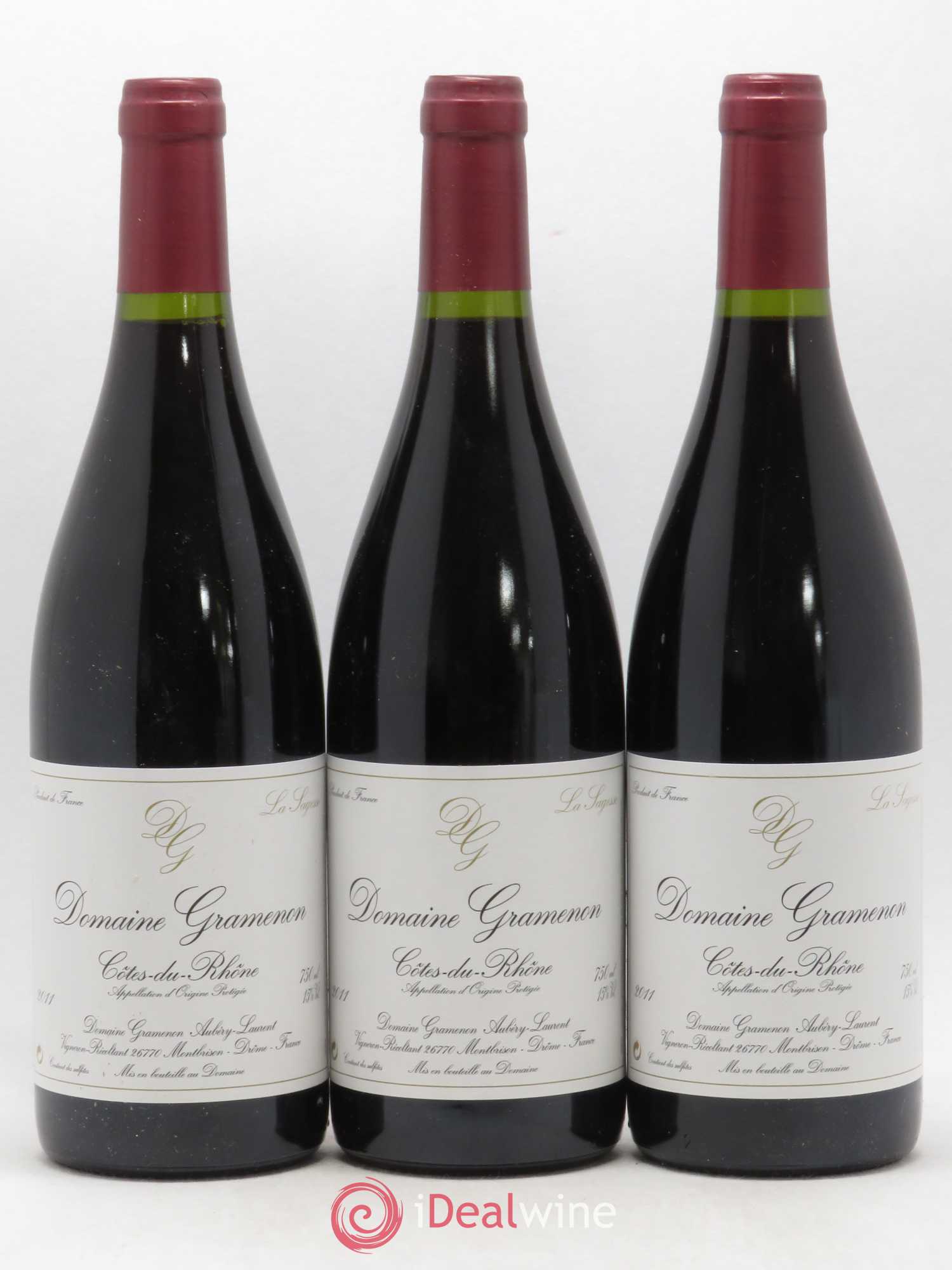 Côtes-du-Rhône La Sagesse Gramenon (Domaine) 2011 - Lot de 3 bouteilles - 0