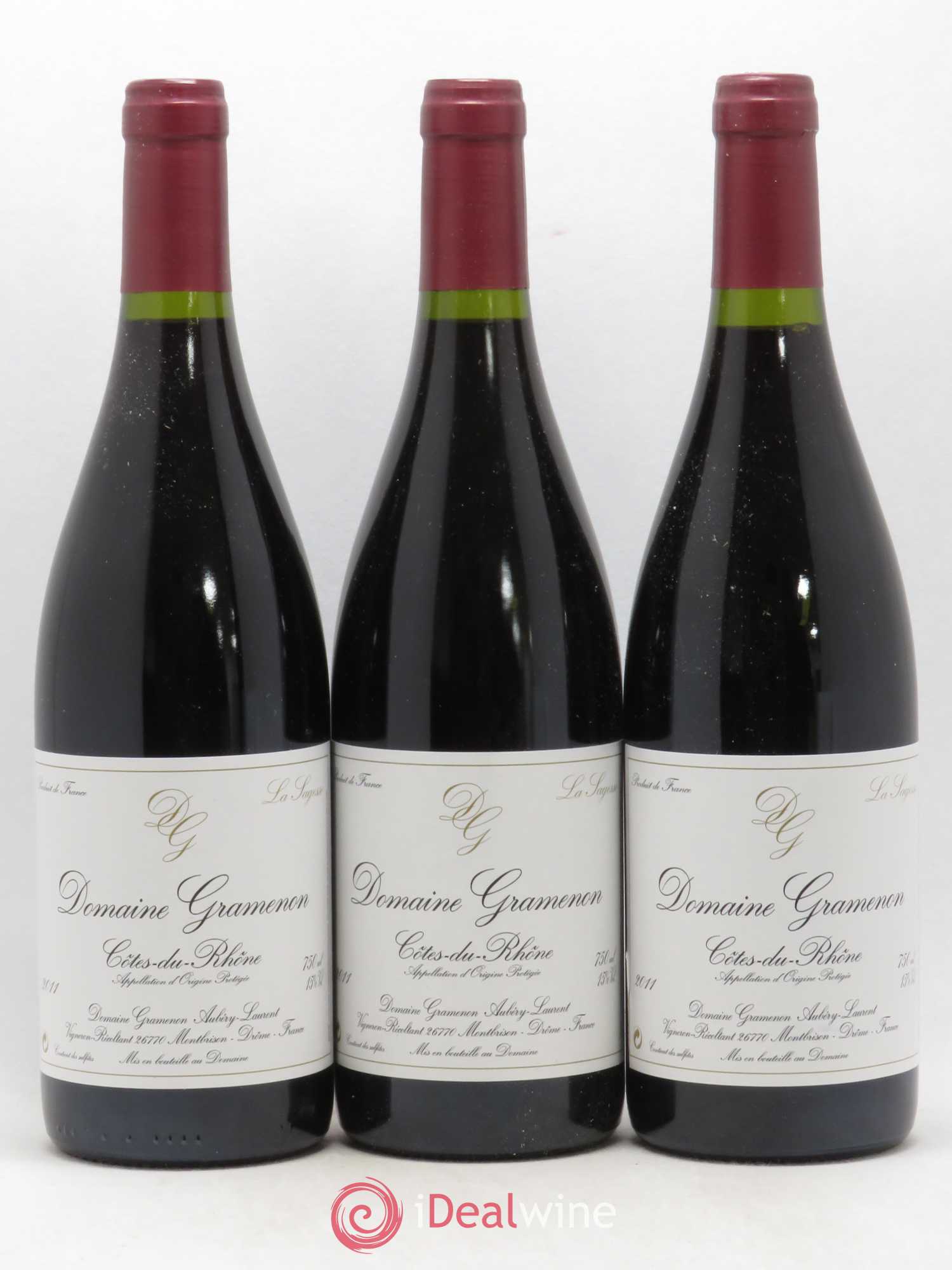 Côtes-du-Rhône La Sagesse Gramenon (Domaine) 2011 - Lot de 3 bouteilles - 0