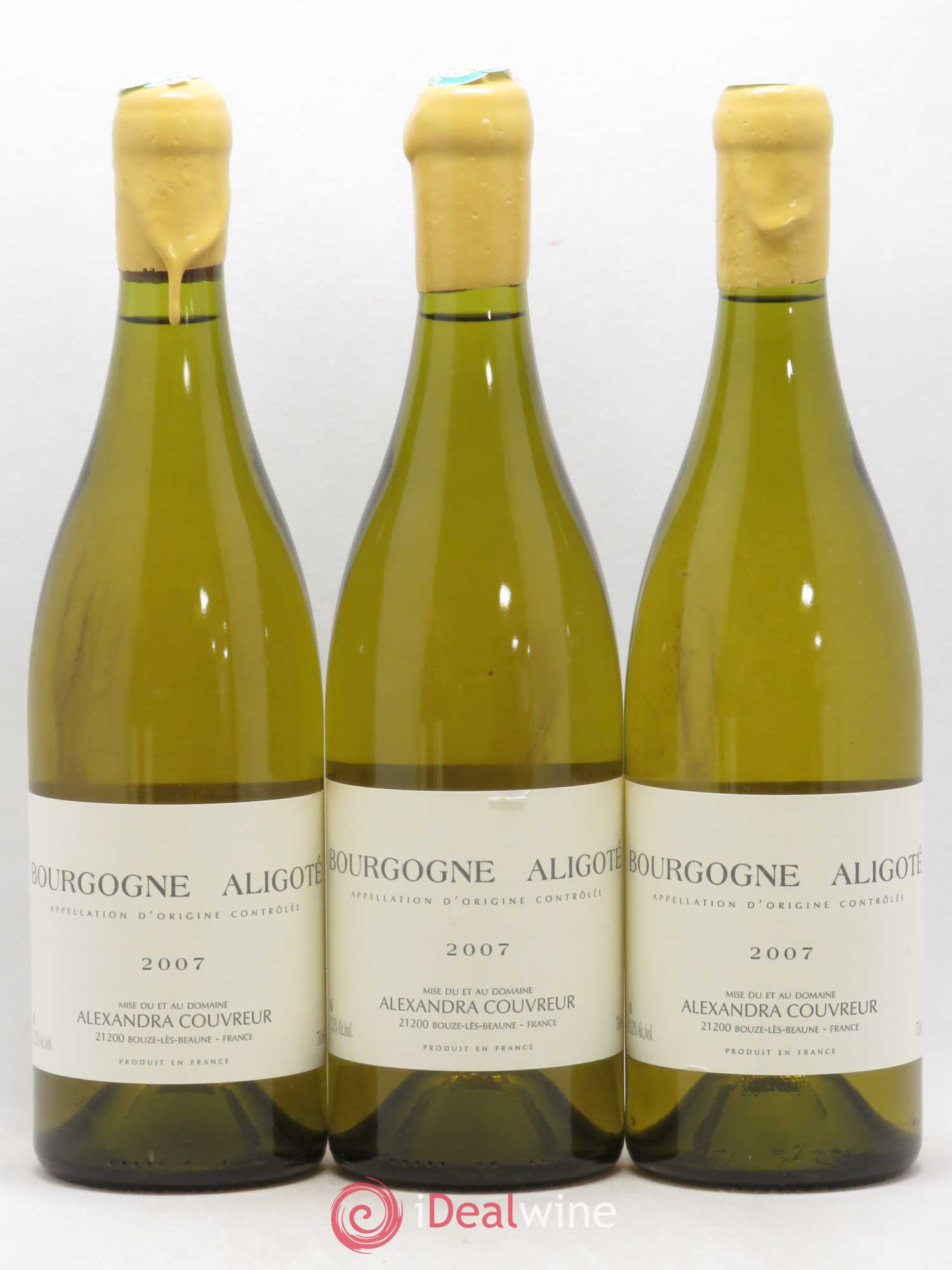 Bourgogne aligoté Alexandra Couvreur 2007 - Lot of 3 bottles - 0
