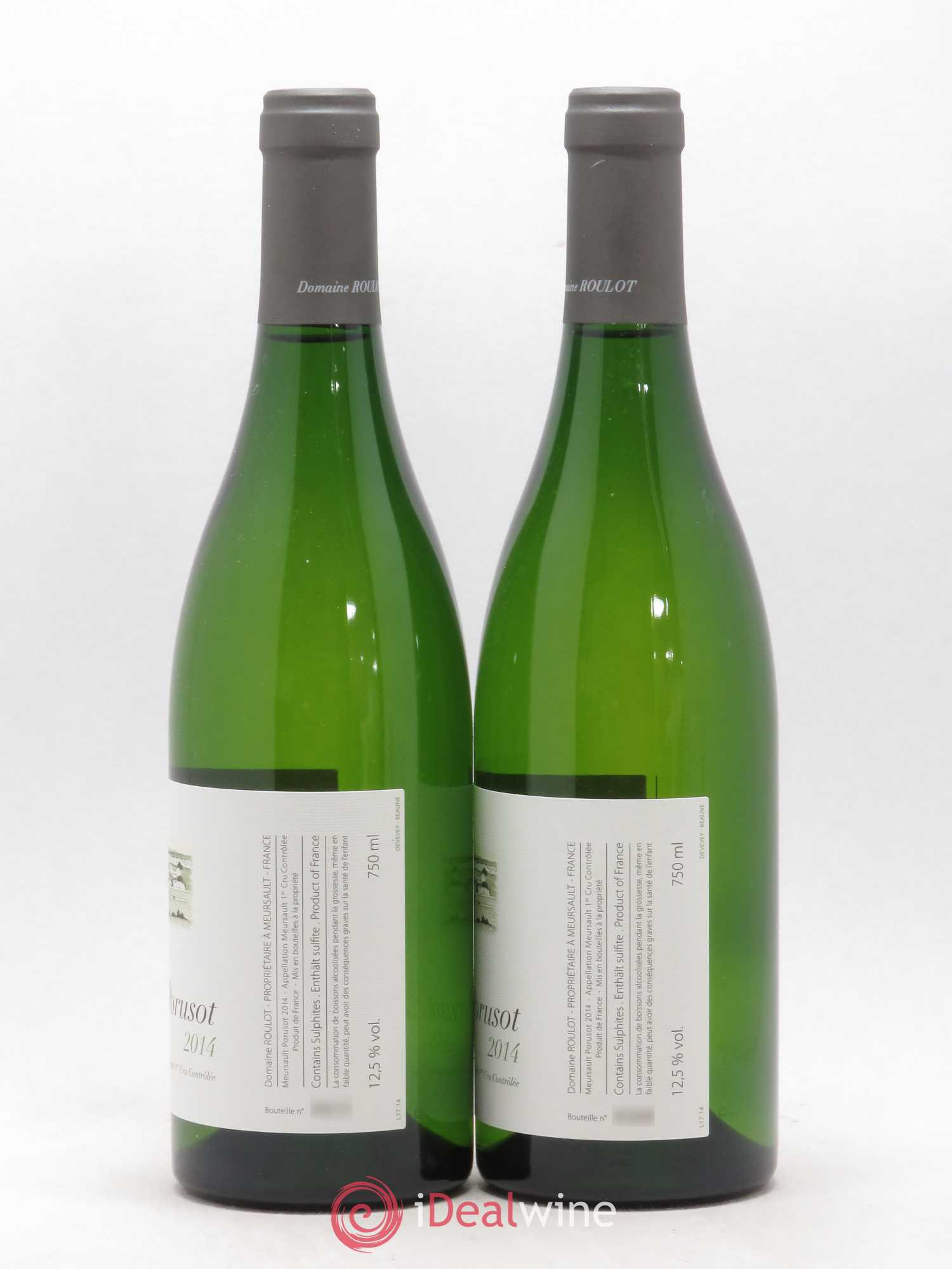 Meursault 1er Cru Le Porusot Roulot (Domaine) 2014 - Lot de 2 bouteilles - 1