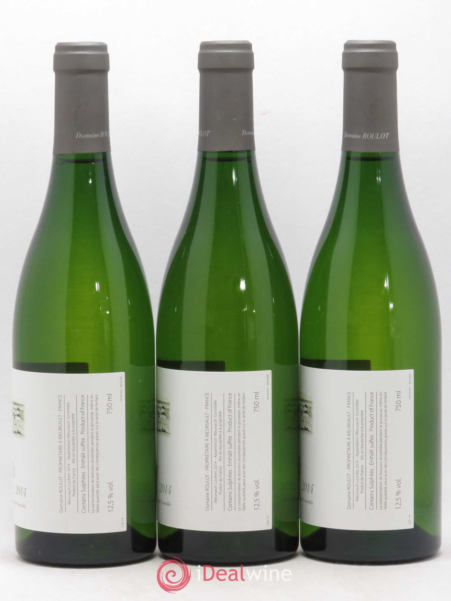 Meursault Luchets Roulot (Domaine) 2014 - Lot de 3 bouteilles - 1