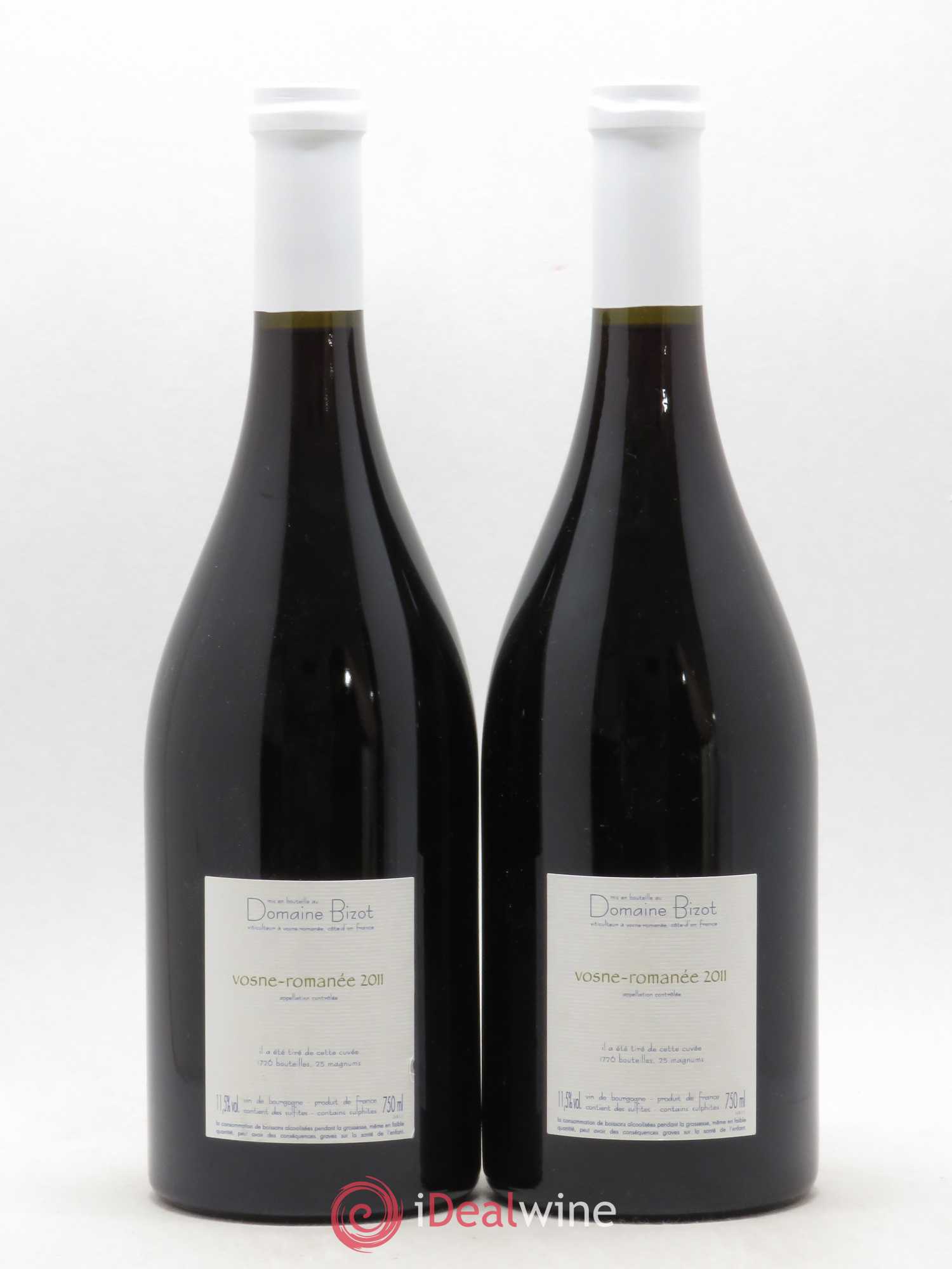 Vosne-Romanée Bizot (Domaine) 2011 - Lot de 2 bouteilles - 1
