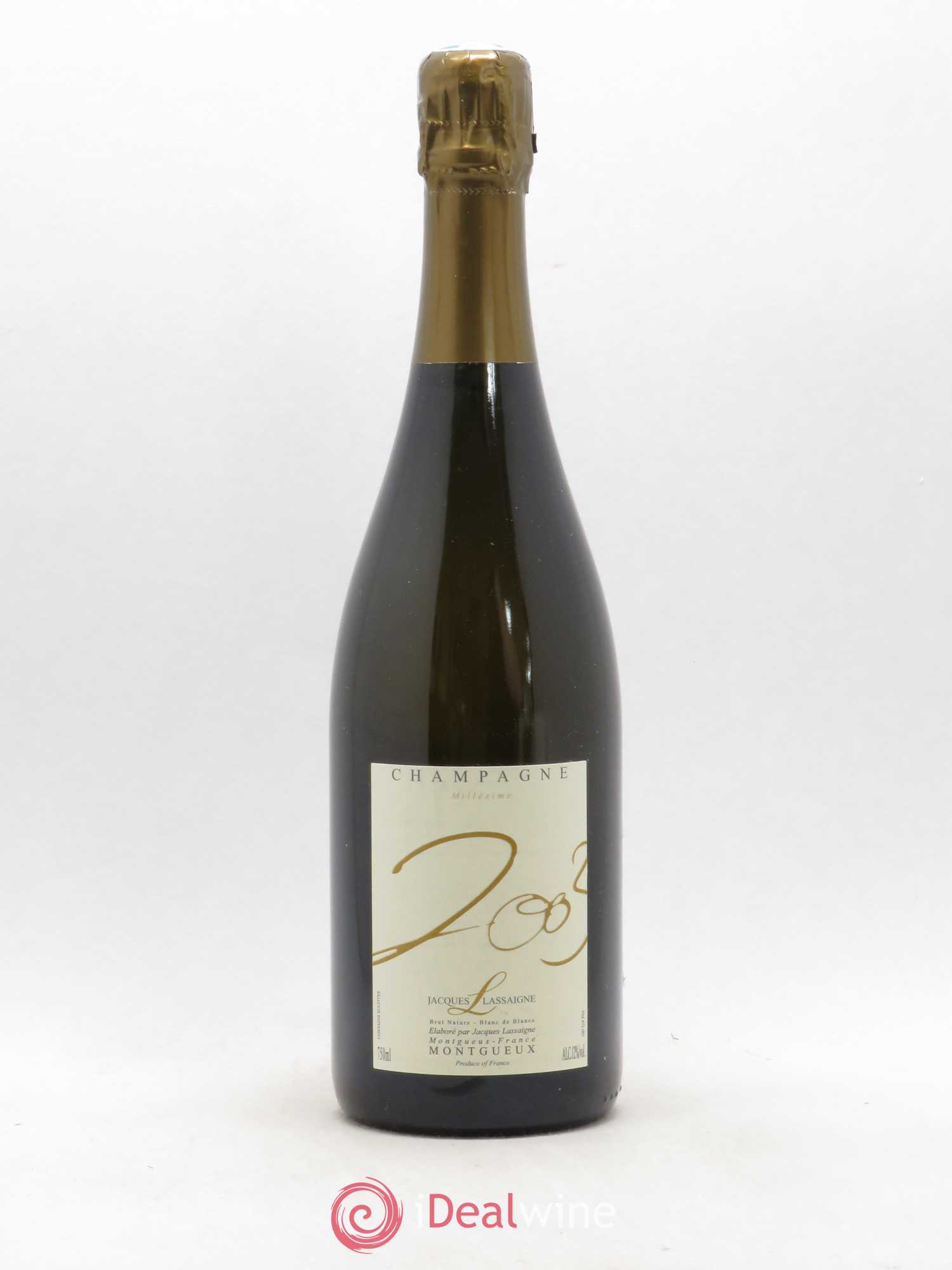 Blanc de Blancs millésimé Brut Nature Jacques Lassaigne 2003 - Lot de 1 bouteille - 0
