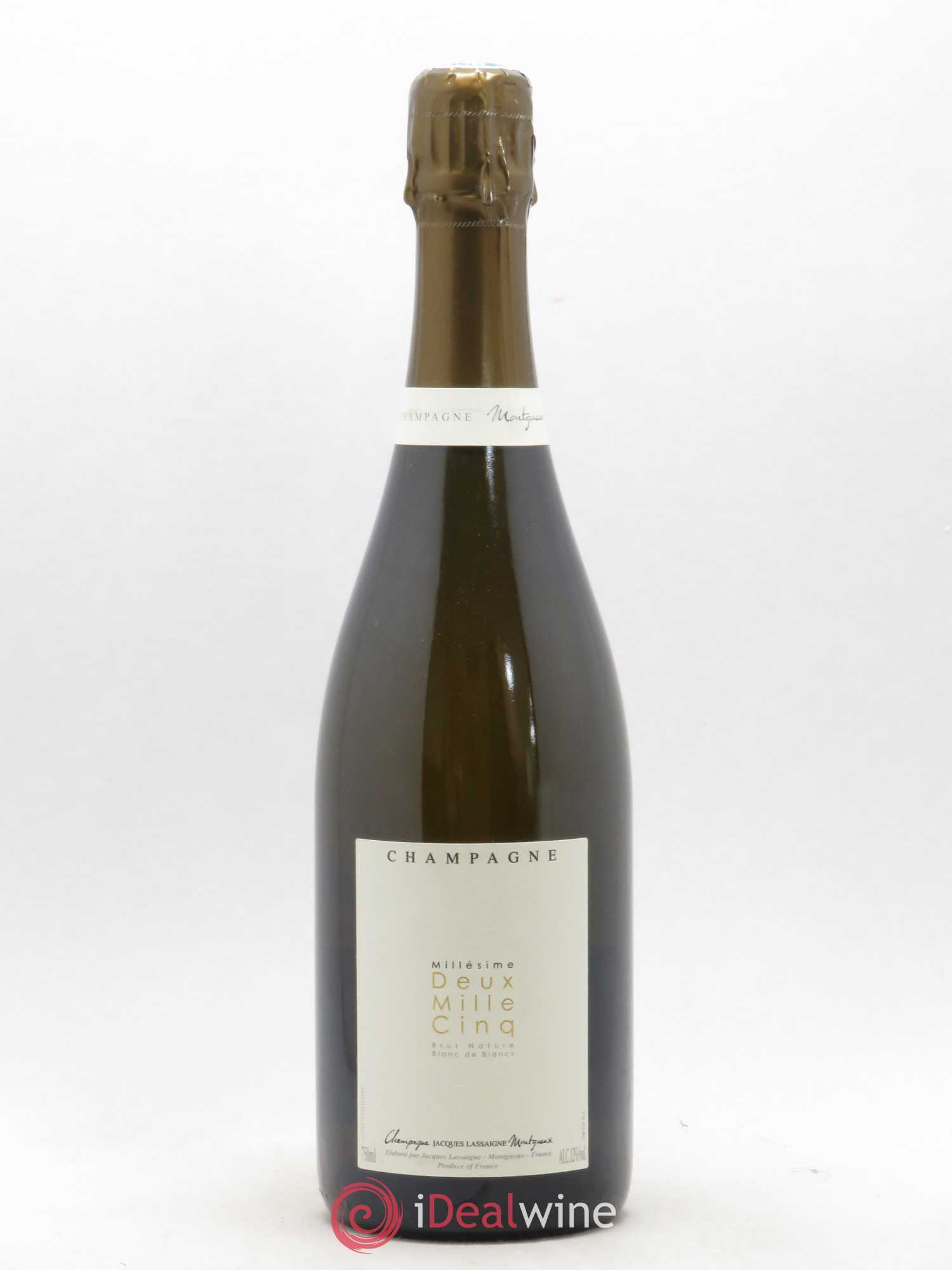 Blanc de Blancs millésimé Brut Nature Jacques Lassaigne 2005 - Lot de 1 bouteille - 0