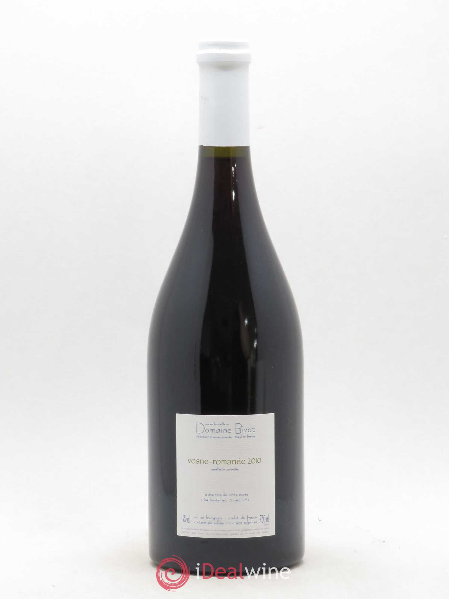 Vosne-Romanée Bizot (Domaine) 2010 - Lot de 1 bouteille - 1