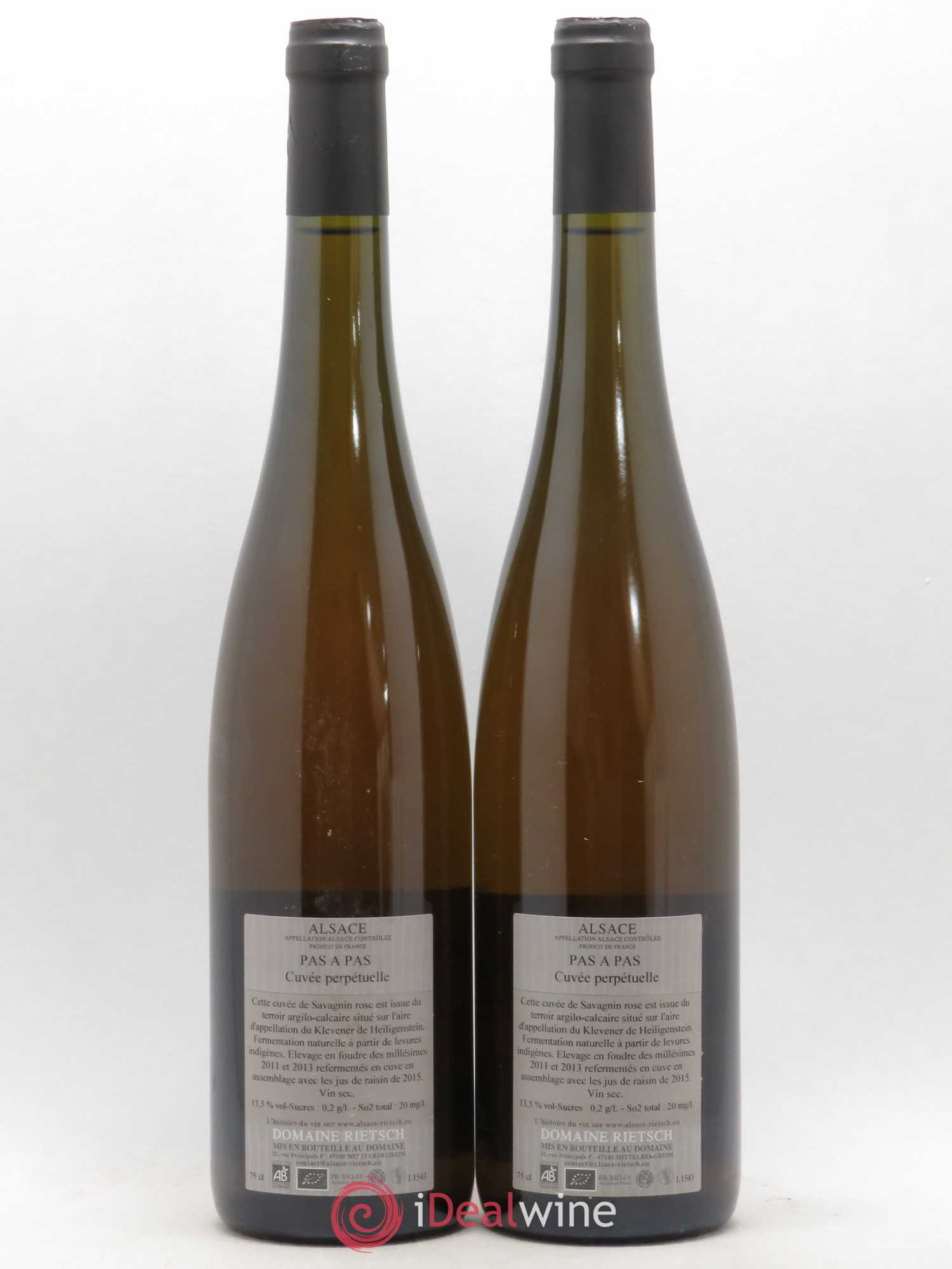 Alsace Savagnin Rose Pas à Pas Cuvée Perpétuelle Domaine Rietsch - Lot of 2 bottles - 1