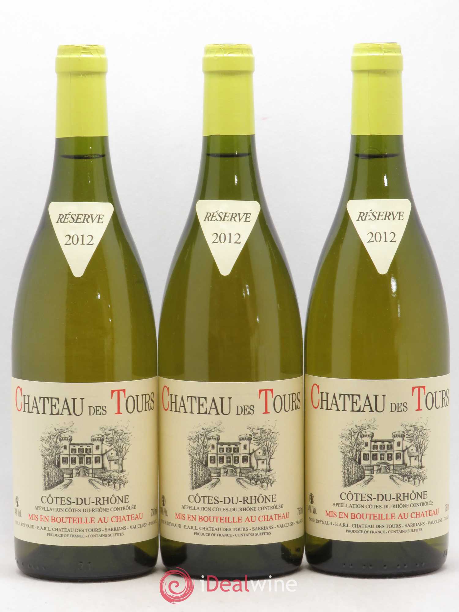 Côtes-du-Rhône Château des Tours Emmanuel Reynaud 2012 - Lot de 3 bouteilles - 0