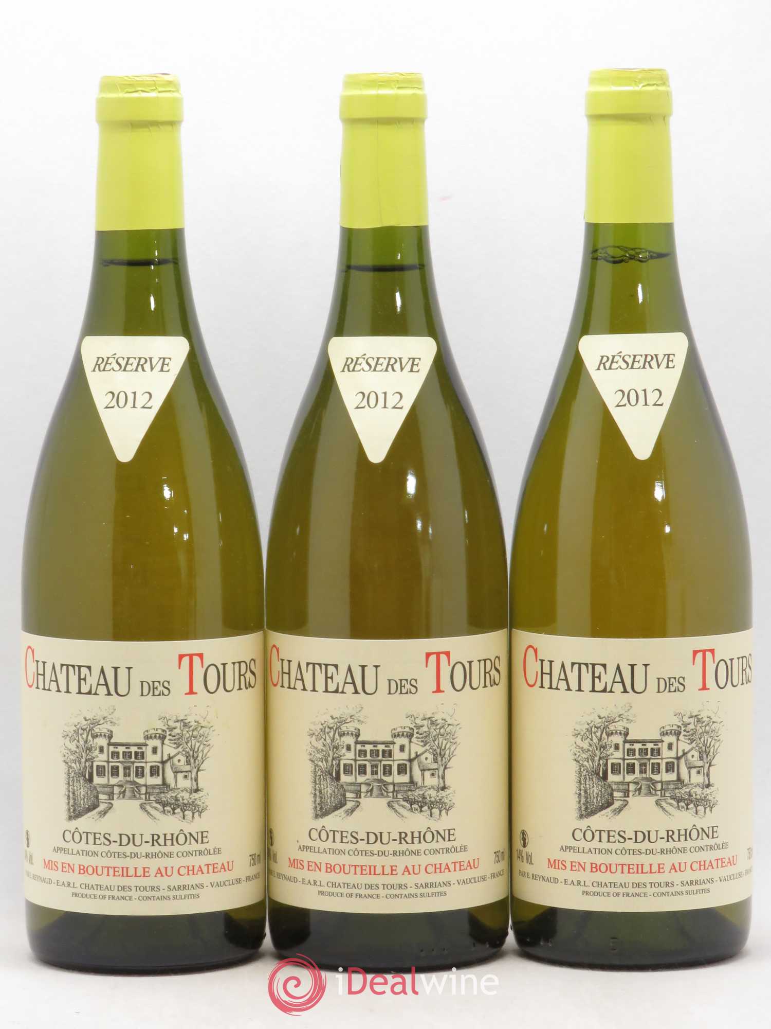 Côtes-du-Rhône Château des Tours Emmanuel Reynaud 2012 - Lot de 3 bouteilles - 0