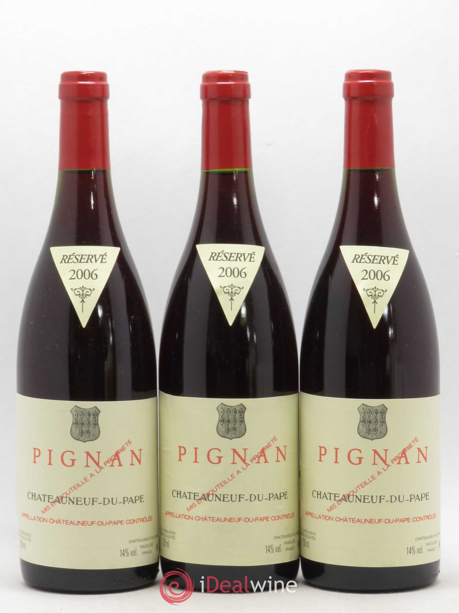Châteauneuf-du-Pape Pignan Emmanuel Reynaud 2006 - Lot de 3 bouteilles - 0