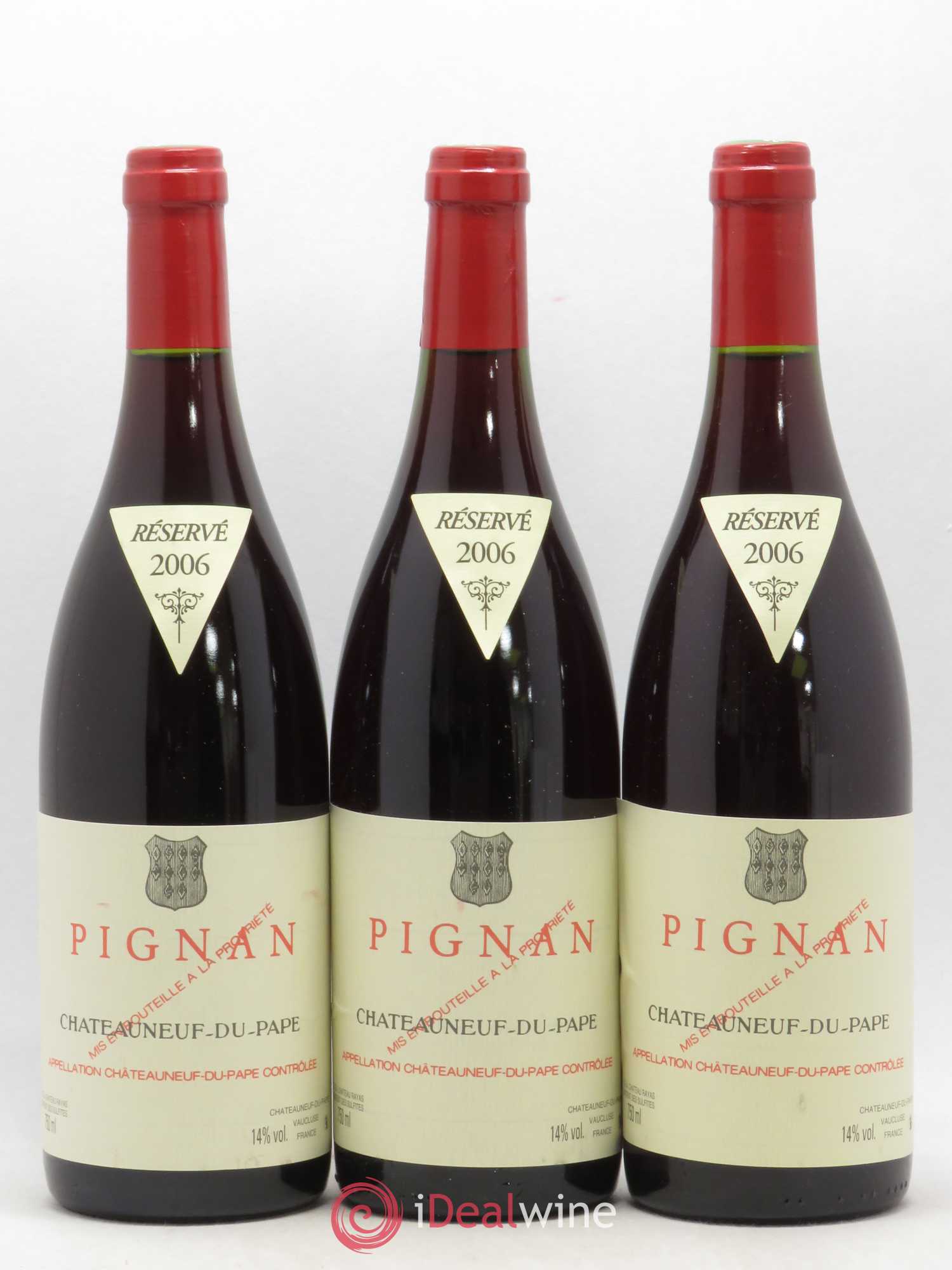 Châteauneuf-du-Pape Pignan Emmanuel Reynaud 2006 - Lot de 3 bouteilles - 0