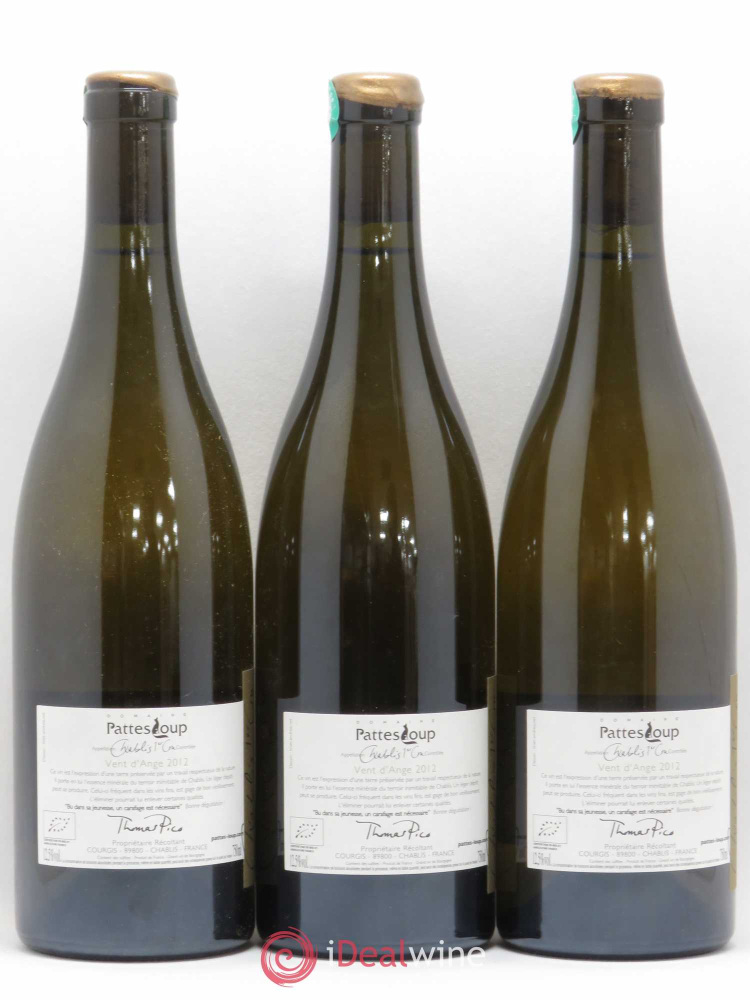 Chablis 1er Cru Beauregard Pattes Loup (Domaine) 2012 - Lot de 3 bouteilles - 1